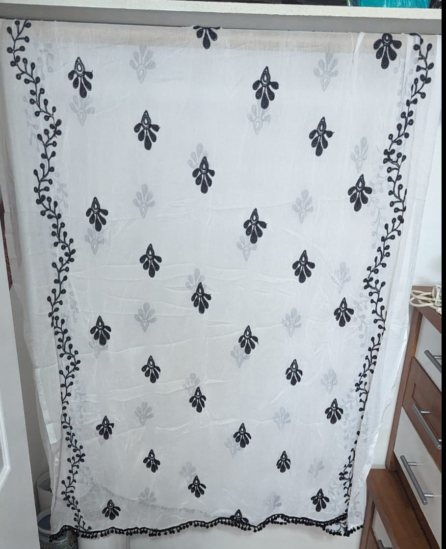 Pure White Chiffon Duppatta @ DressingStylesCA.com