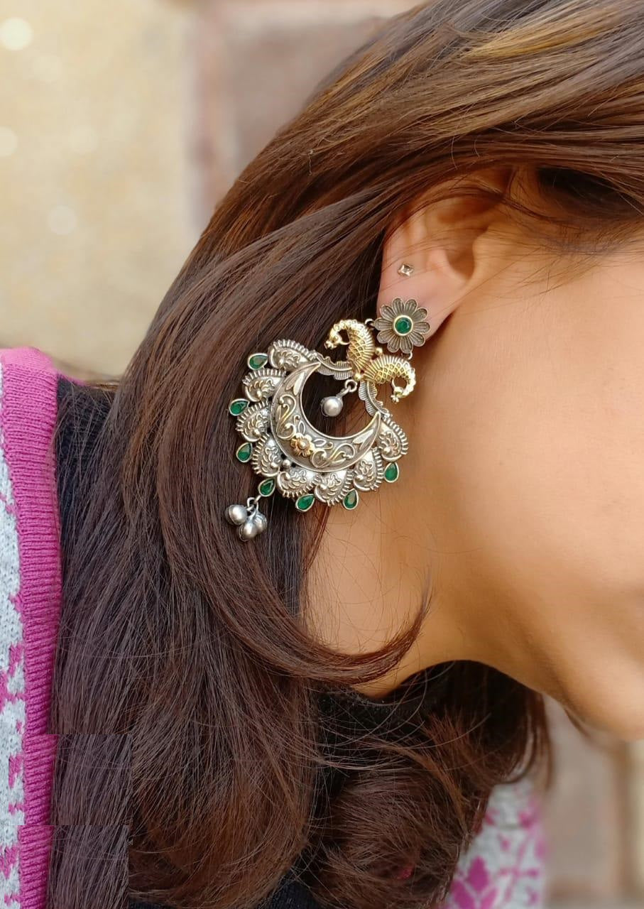 Peacock earrings clearance online shopping