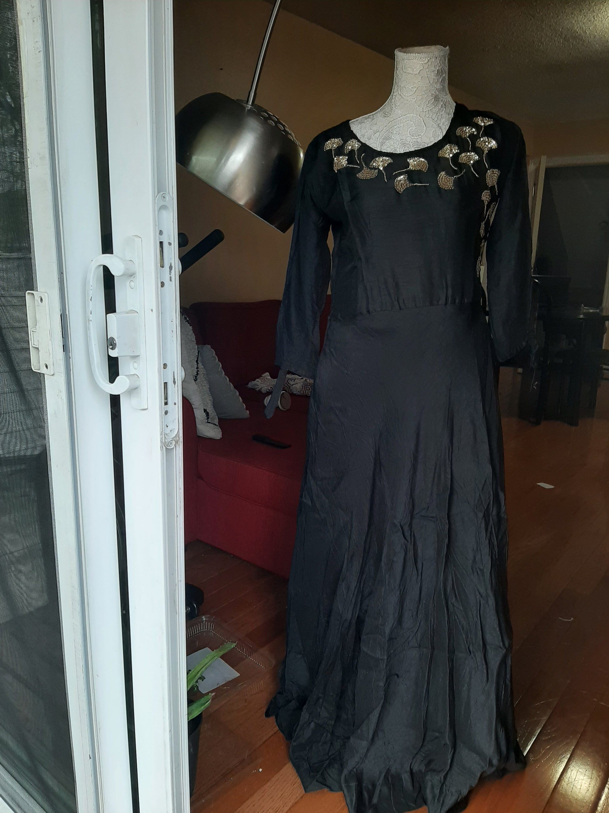 Black Dola Silk Gown @ DressingStylesCA.com