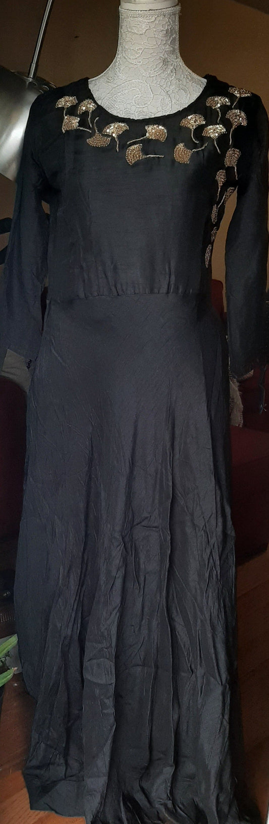 Black Dola Silk Gown @ DressingStylesCA.com