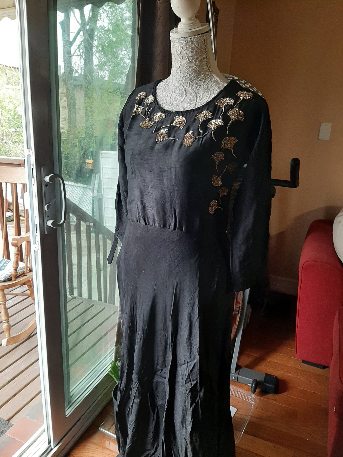 Black Dola Silk Gown @ DressingStylesCA.com