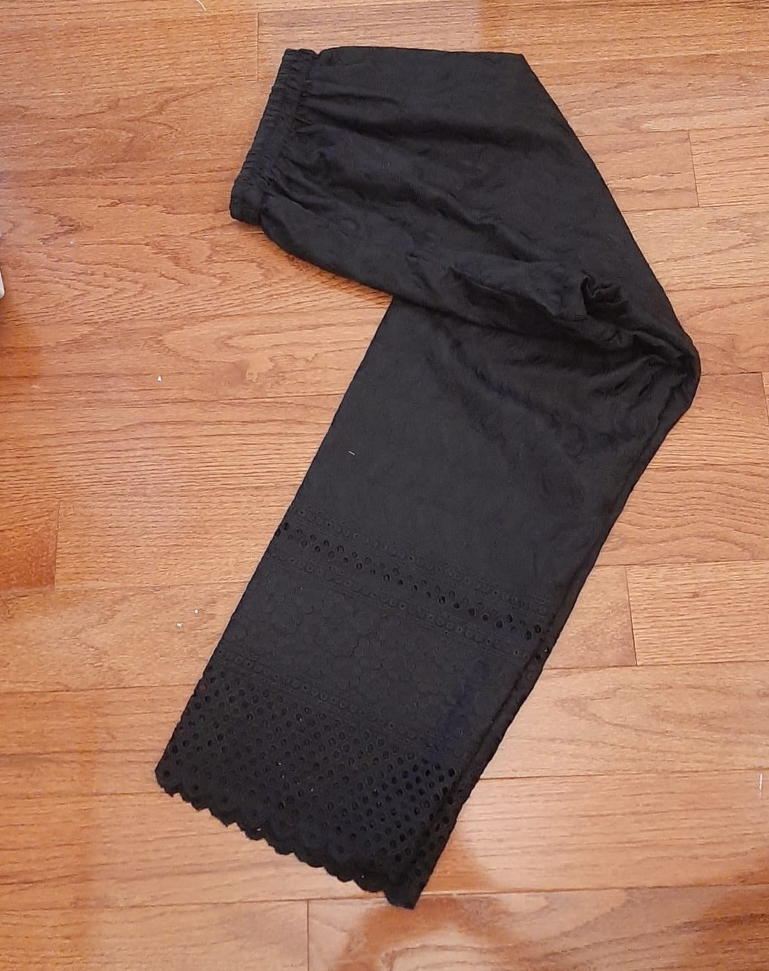 Black Palazzo - ChikanKari Cotton 1 @ DressingStylesCA.com