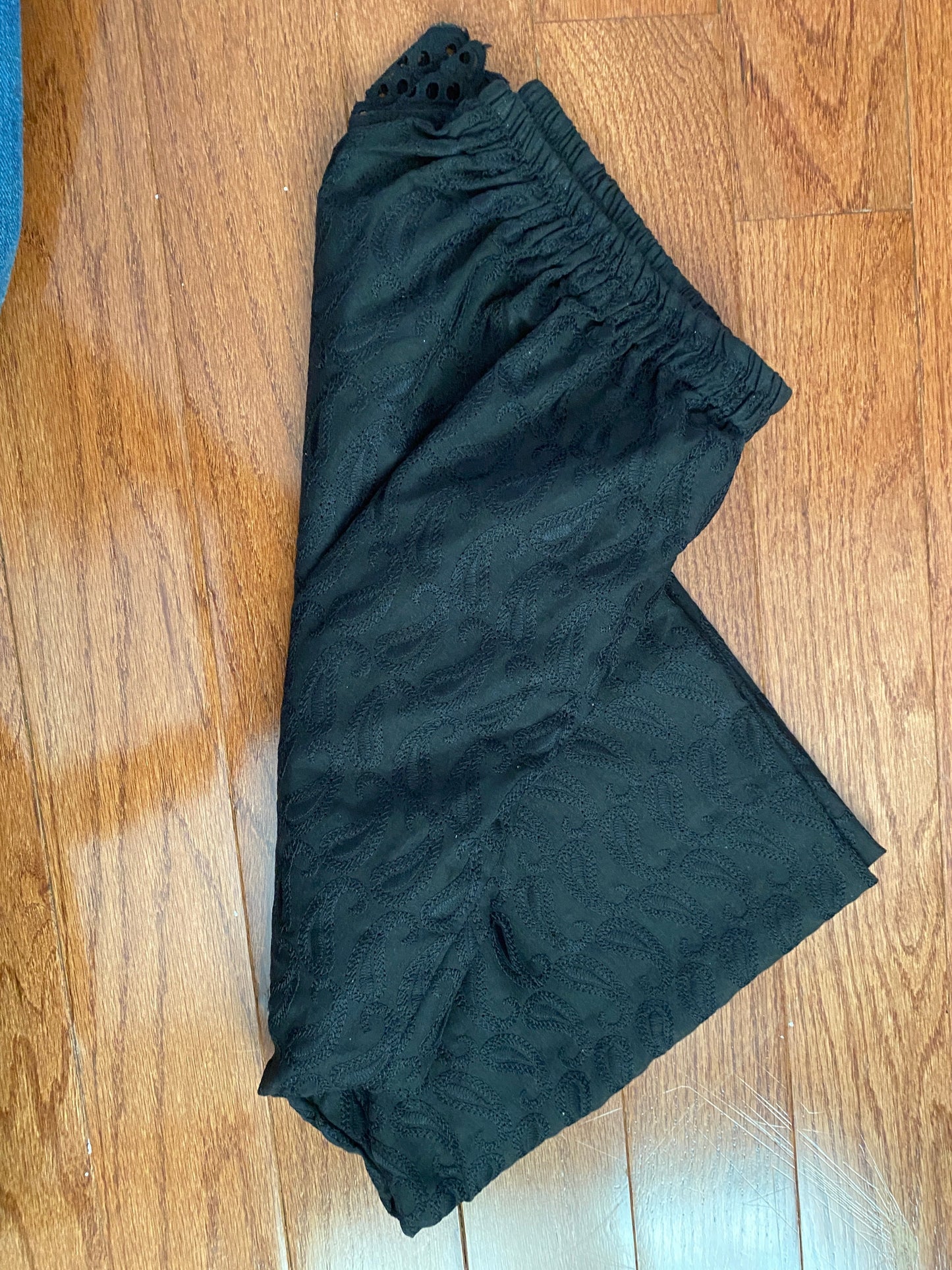 Black Palazzo - ChikanKari Cotton 1 @ DressingStylesCA.com