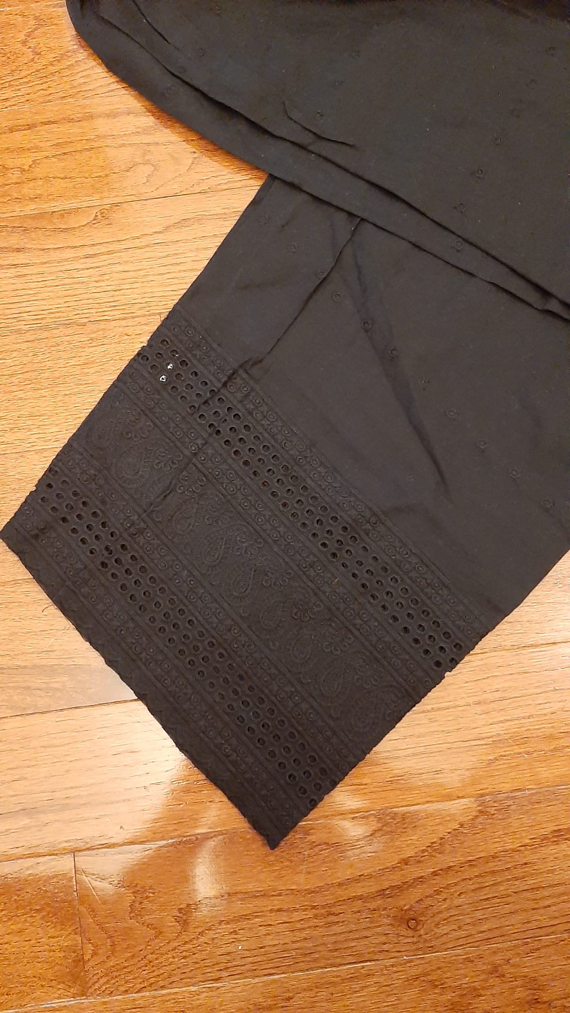Black Palazzo - ChikanKari Cotton 2 @ DressingStylesCA.com