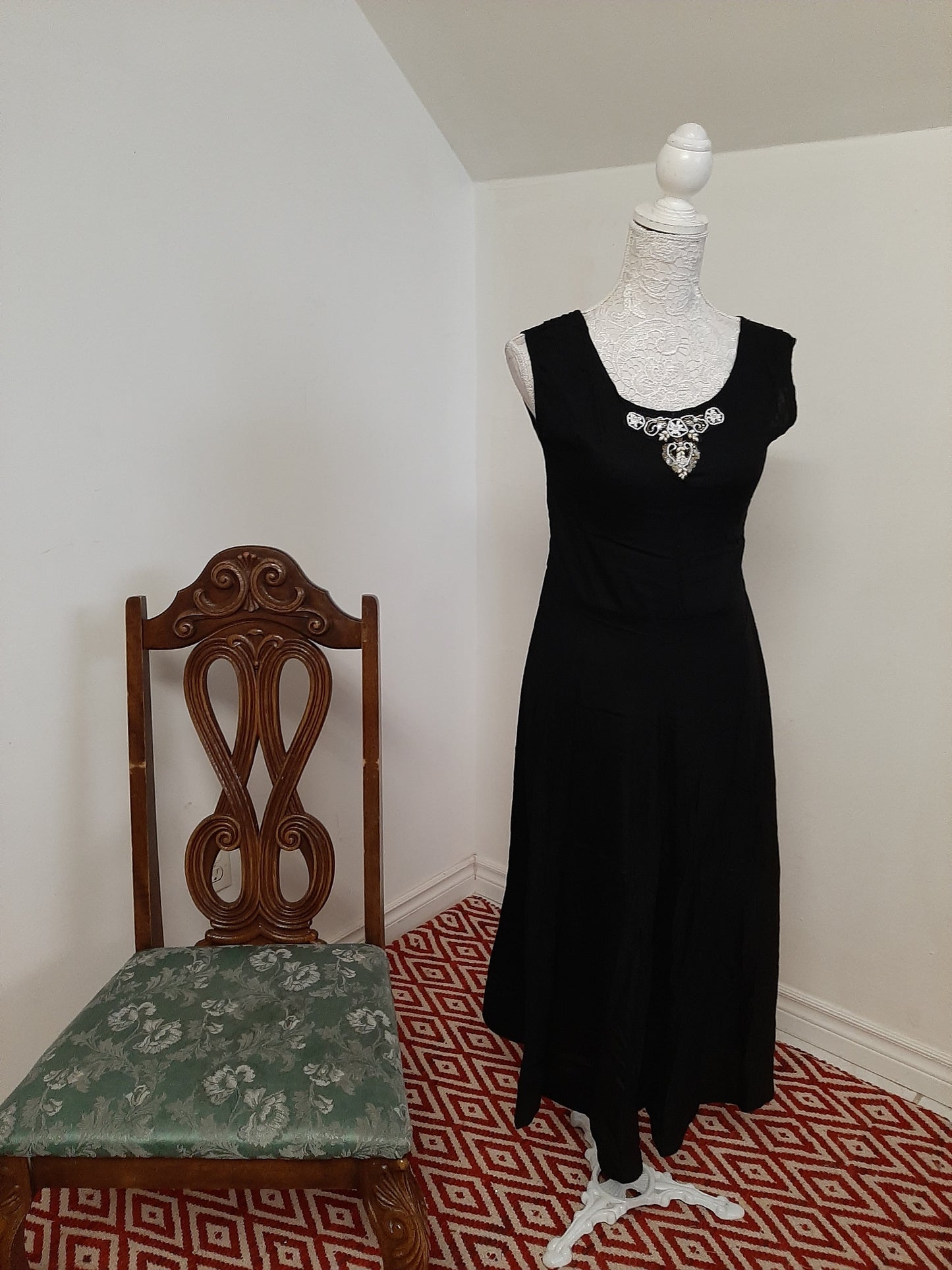 Black Rayon Kurti with Black Jacket @ DressingStylesCA.com