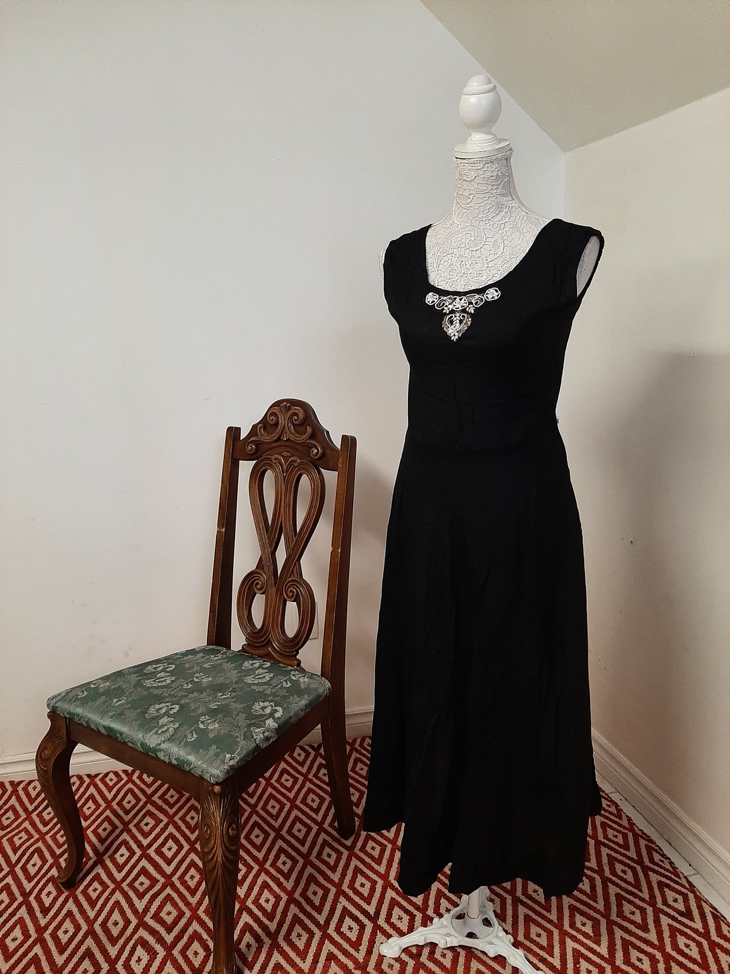 Black Rayon Kurti with Black Jacket @ DressingStylesCA.com