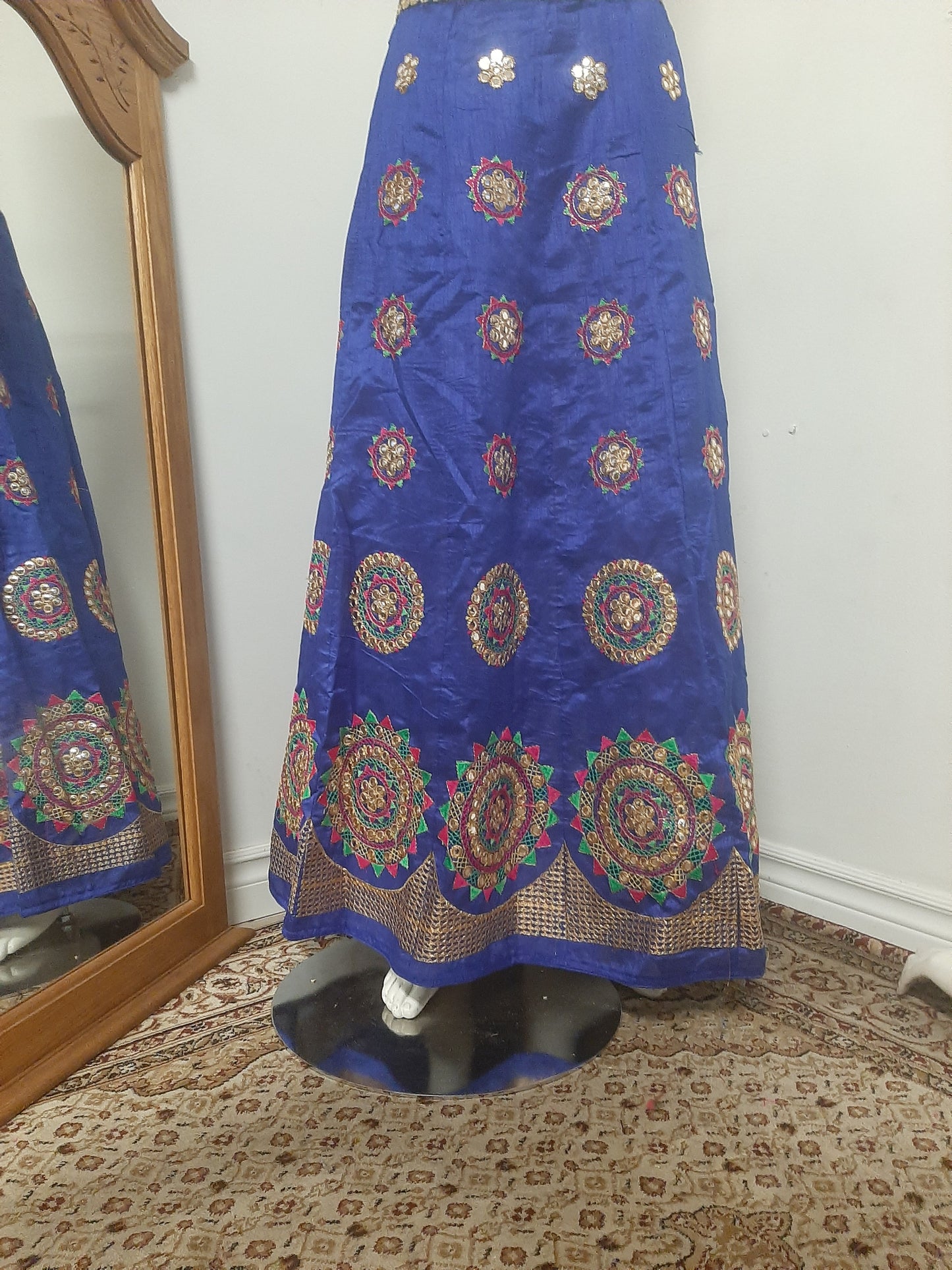 Blue Chaniya Choli and Pink Dupatta @ DressingStylesCA.com