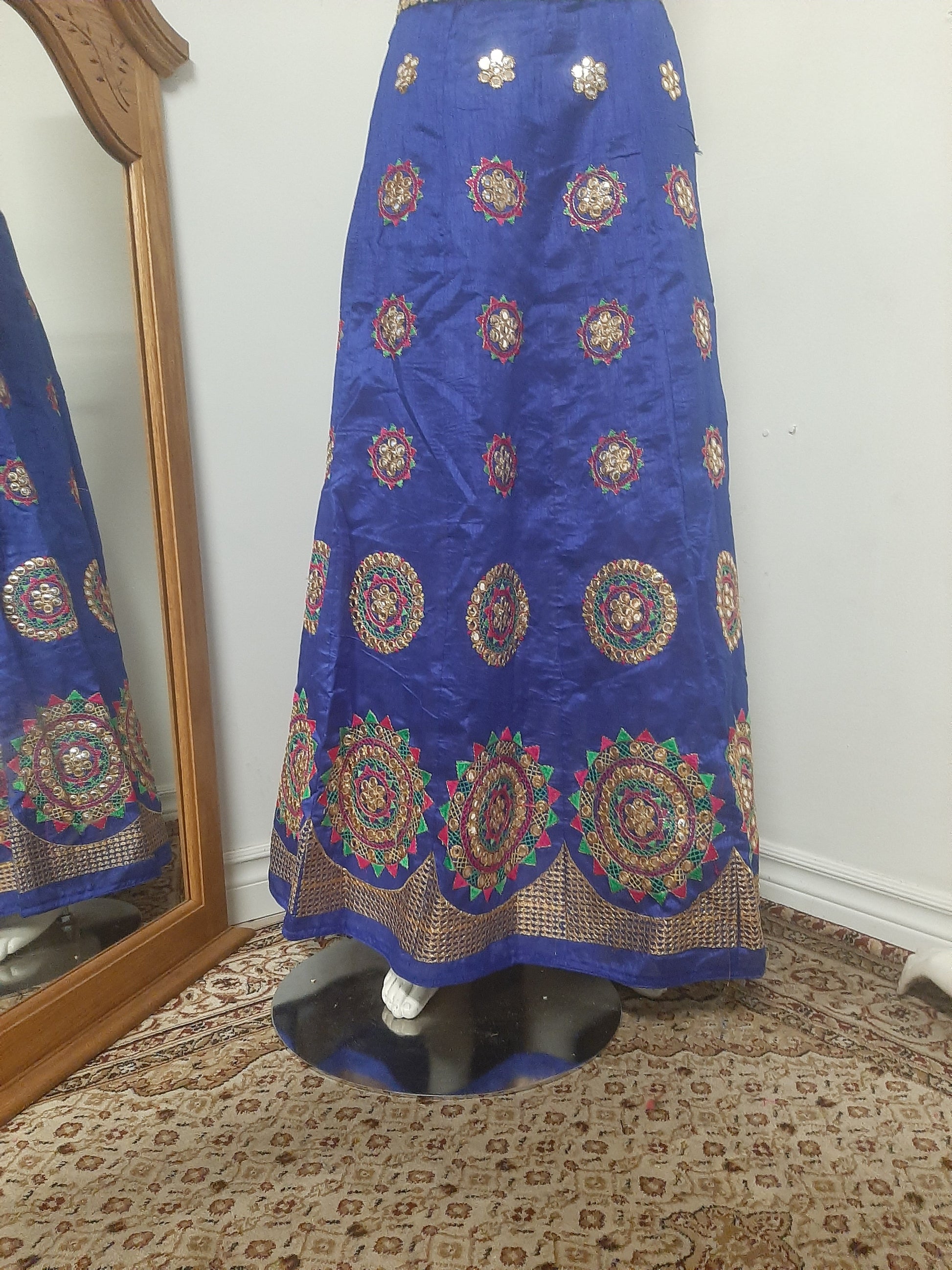 Blue Chaniya Choli and Pink Dupatta @ DressingStylesCA.com