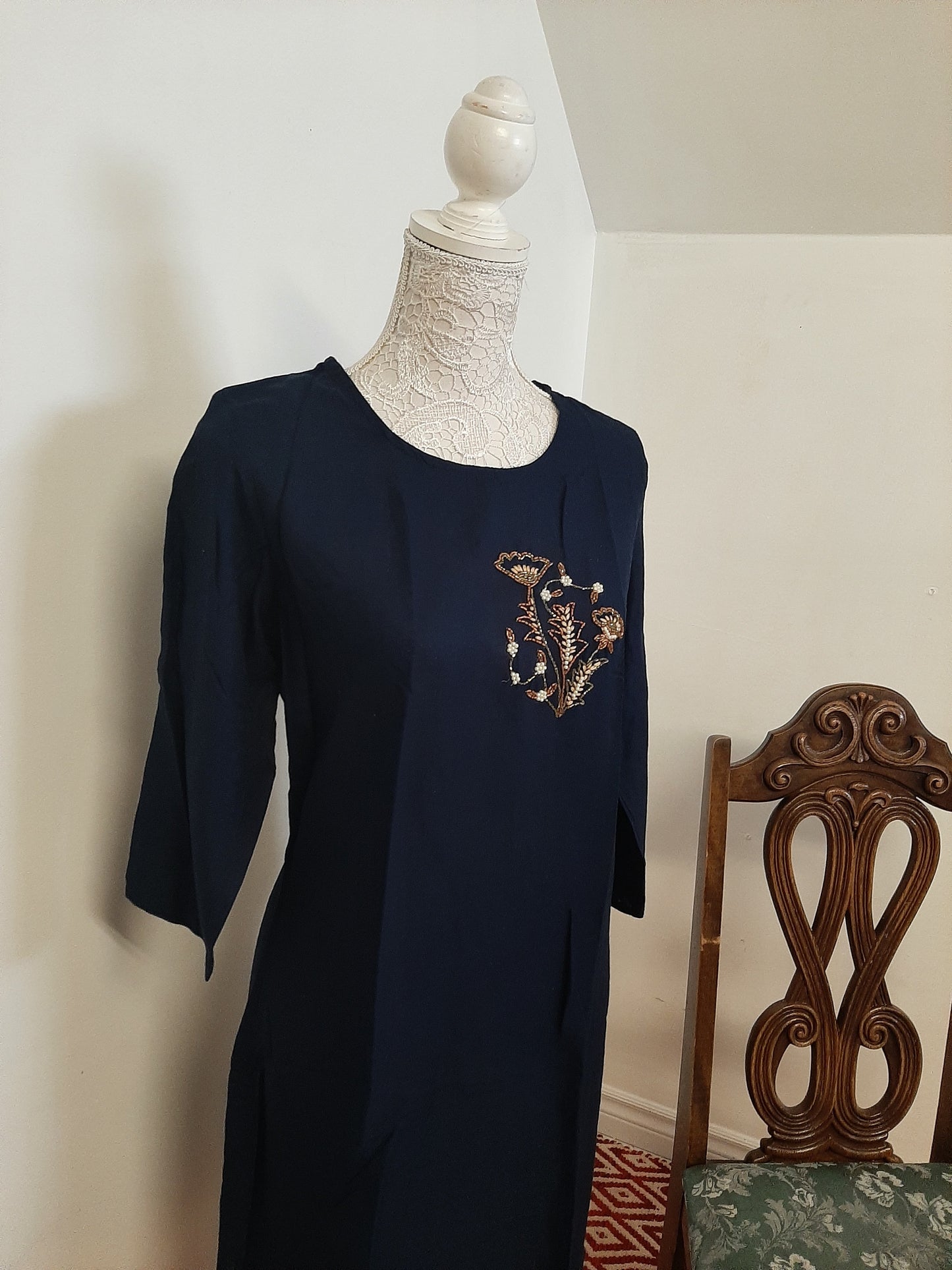 Blue Rayon Kurti @ DressingStylesCA.com