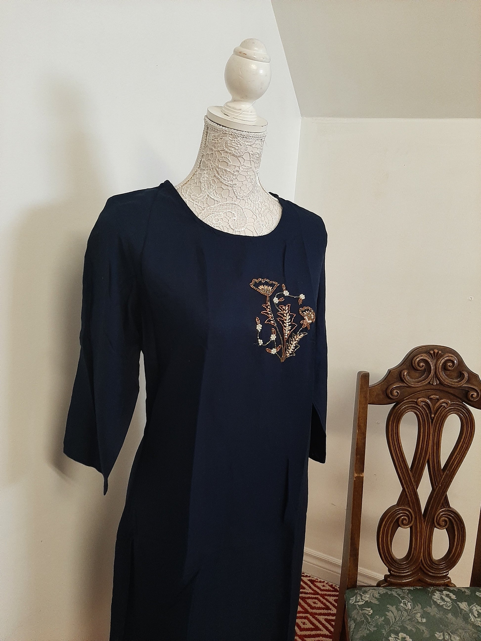Blue Rayon Kurti @ DressingStylesCA.com