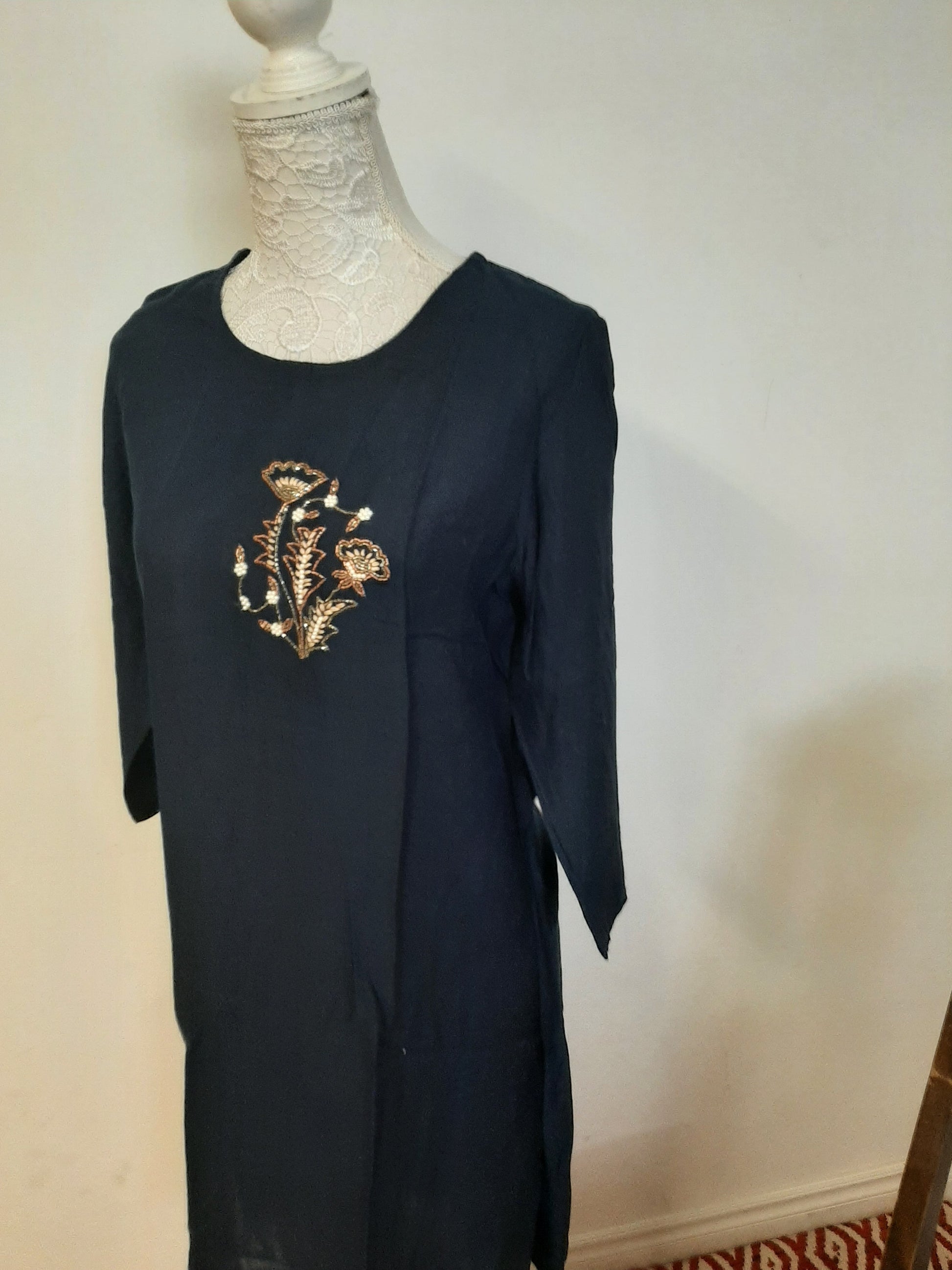 Blue Rayon Kurti @ DressingStylesCA.com