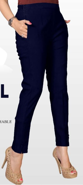 Blue Stretchable Office Pant @ DressingStylesCA.com