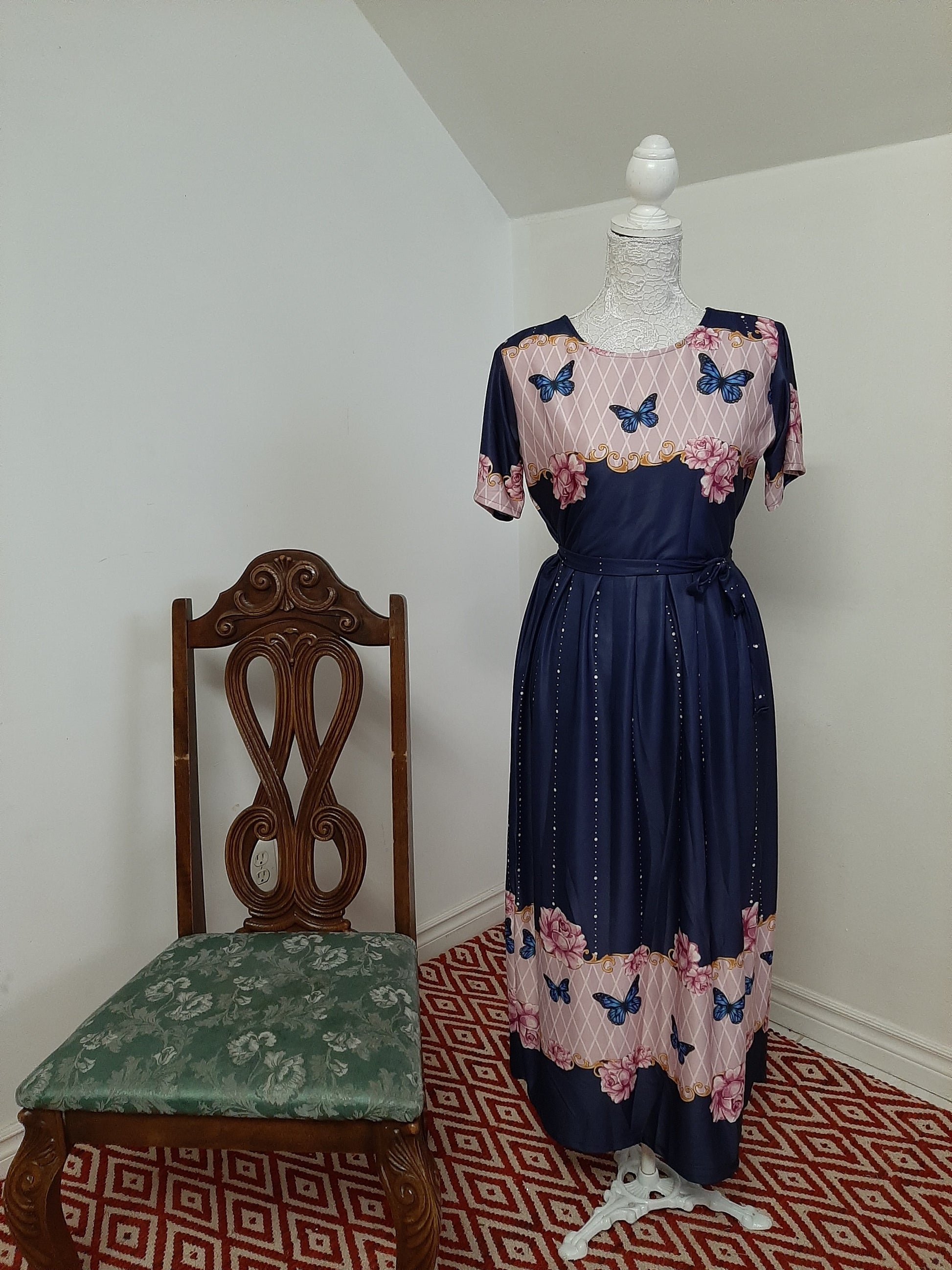 Blue and Pink Skirt @ DressingStylesCA.com