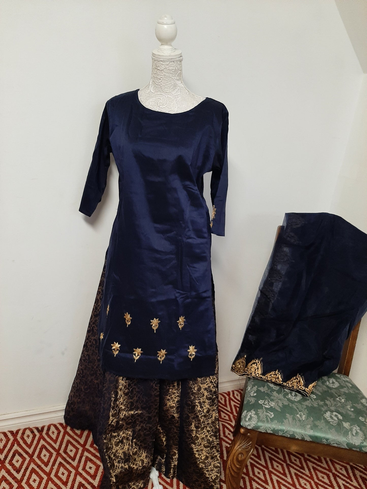 Brocade Lehenga with Long kurti (Juggo Lehenga) @ DressingStylesCA.com