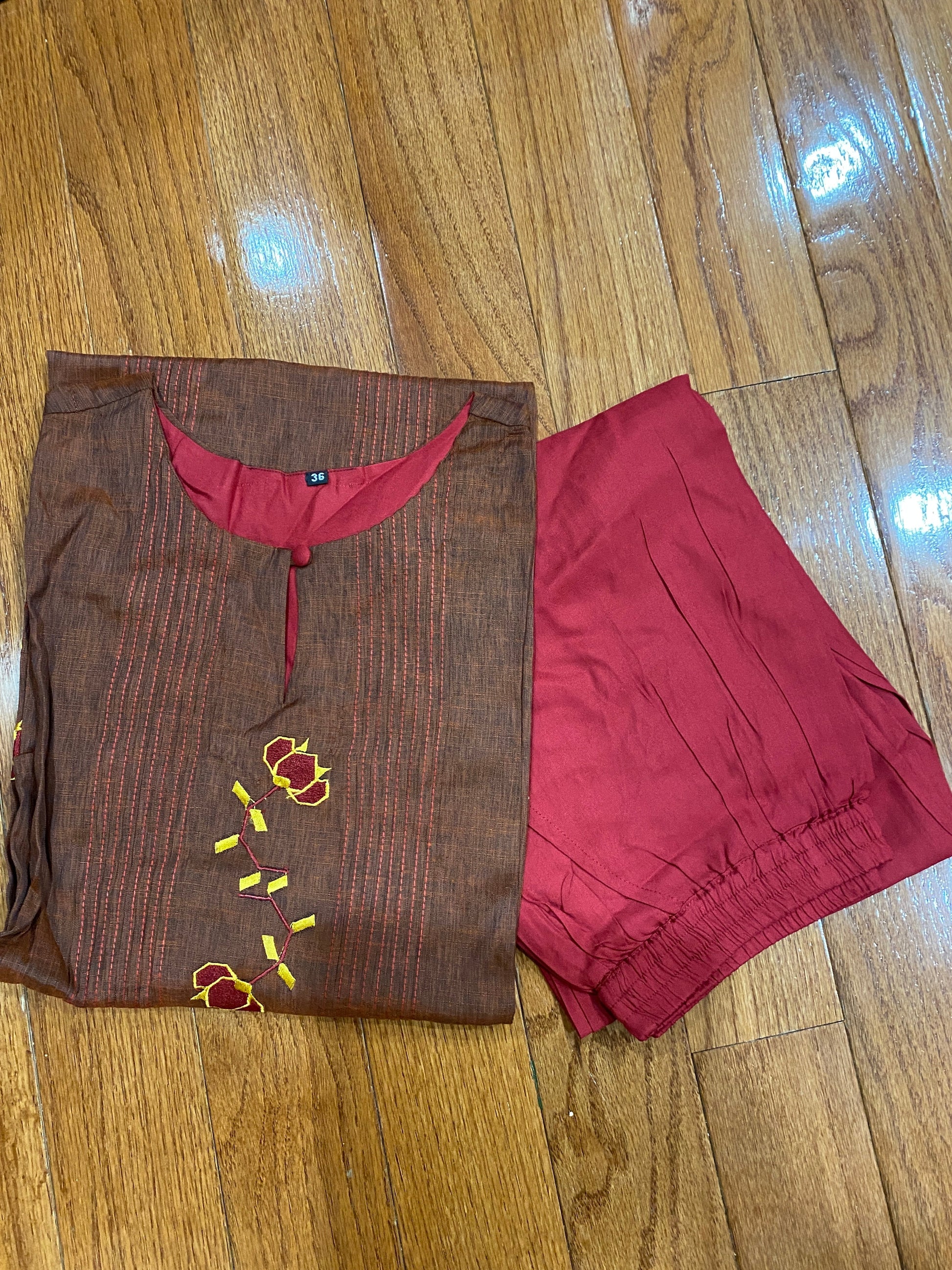 Brown Kurti set @ DressingStylesCA.com