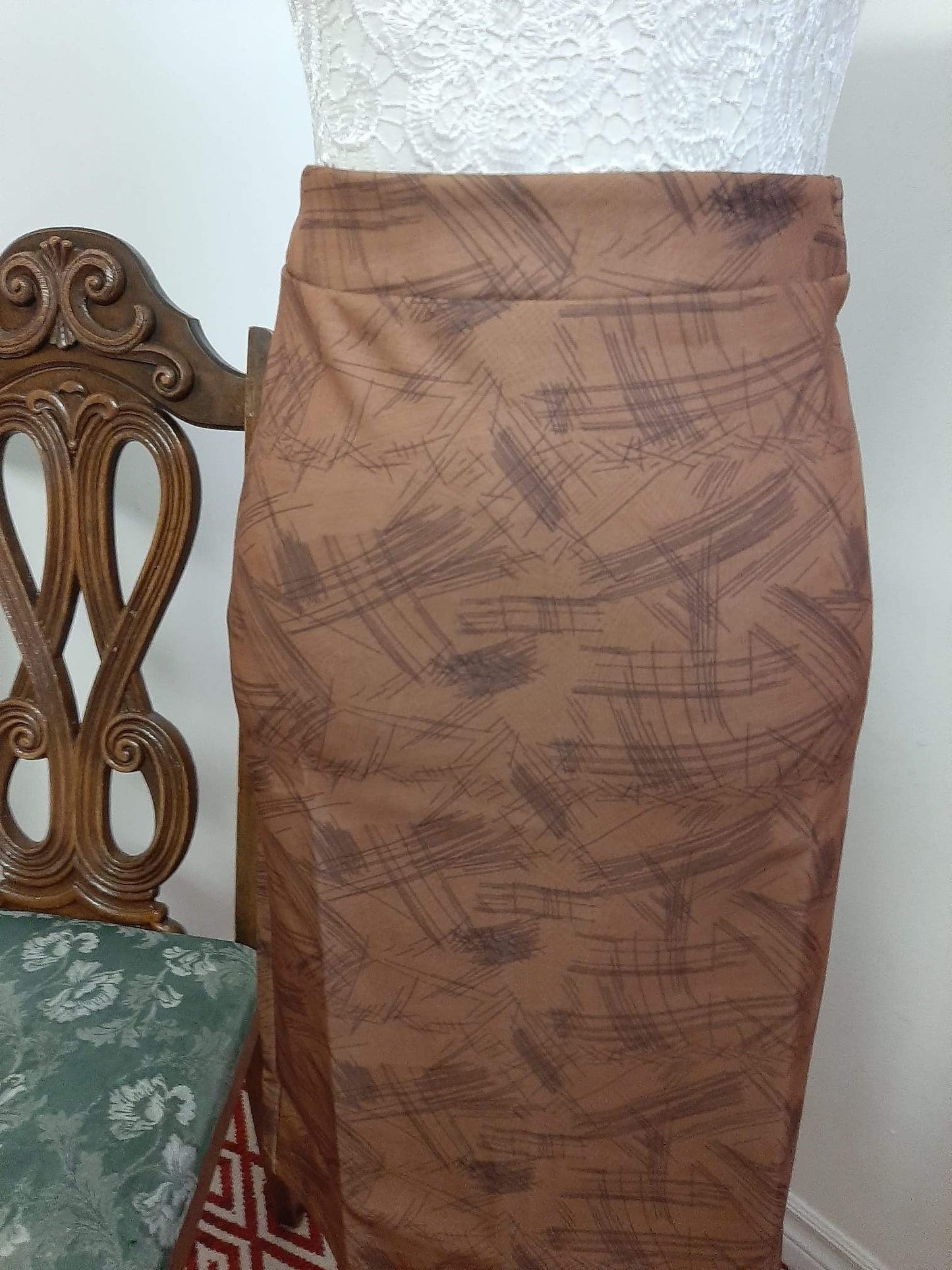 Brown line Skirt @ DressingStylesCA.com