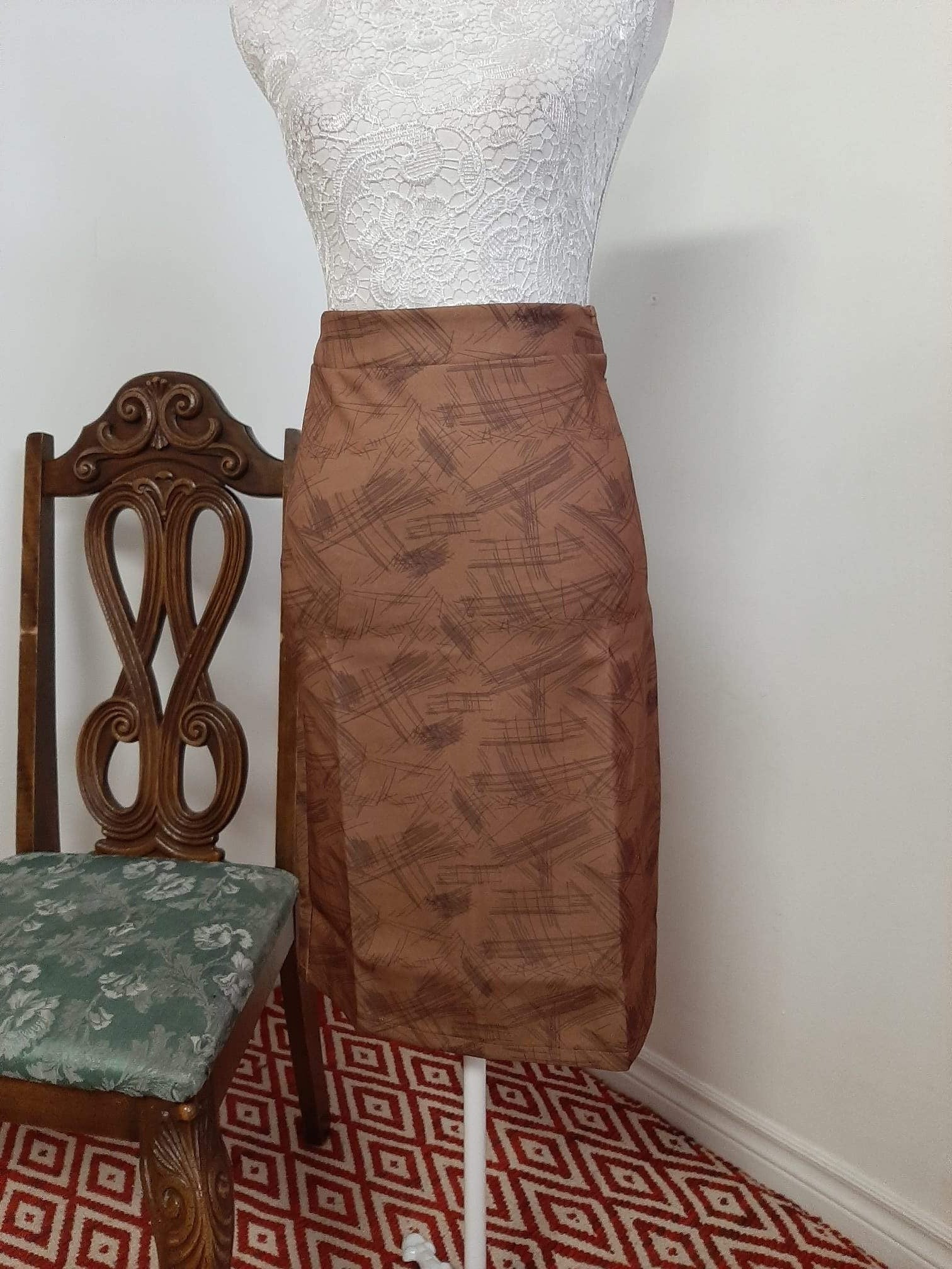 Brown line Skirt @ DressingStylesCA.com