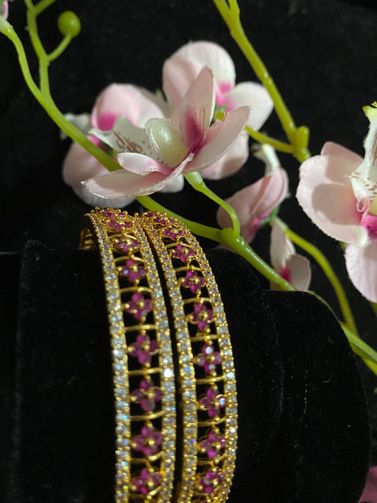 CZ Multi colored Stone Bangles @ DressingStylesCA.com