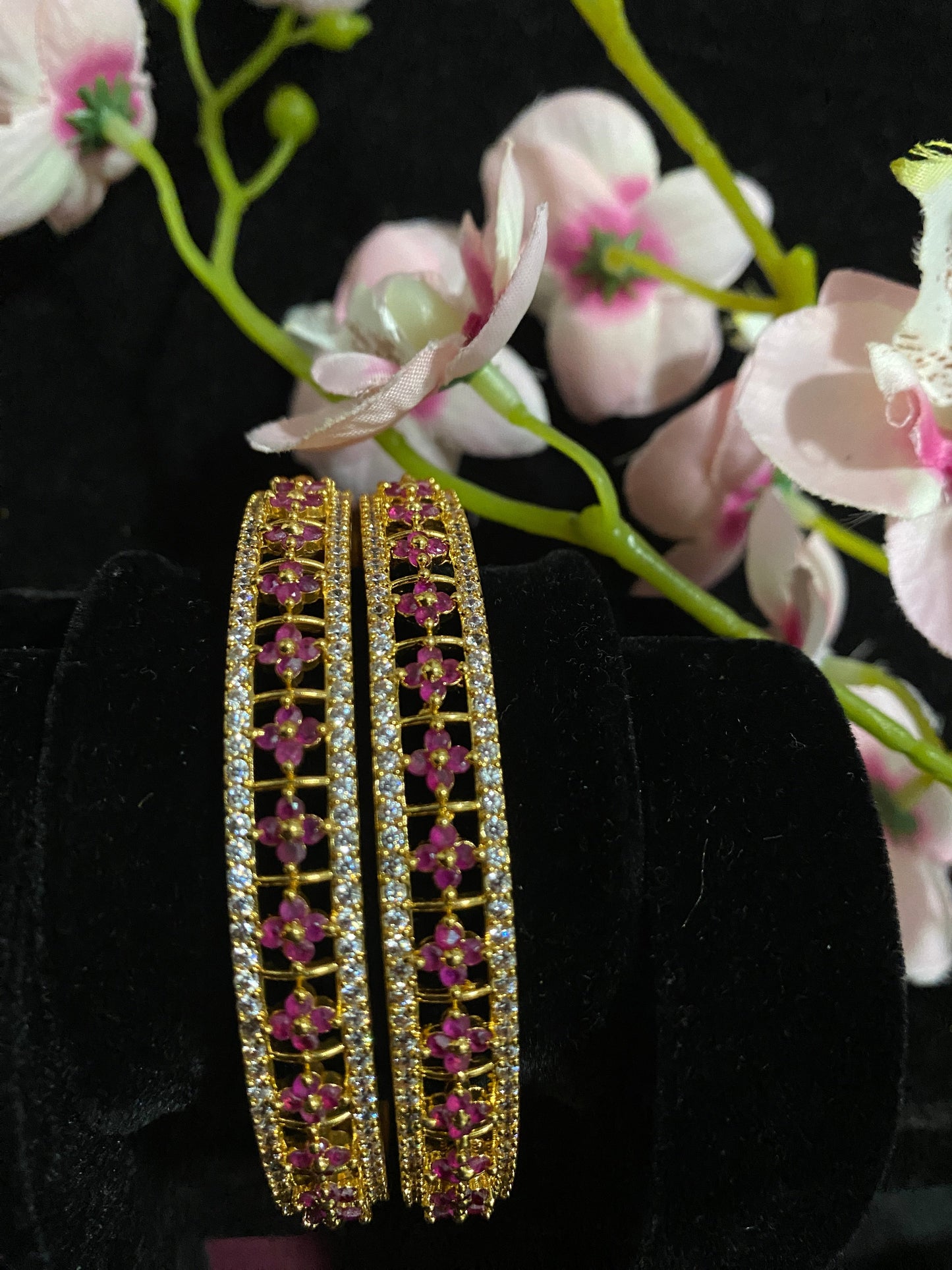 CZ Multi colored Stone Bangles @ DressingStylesCA.com