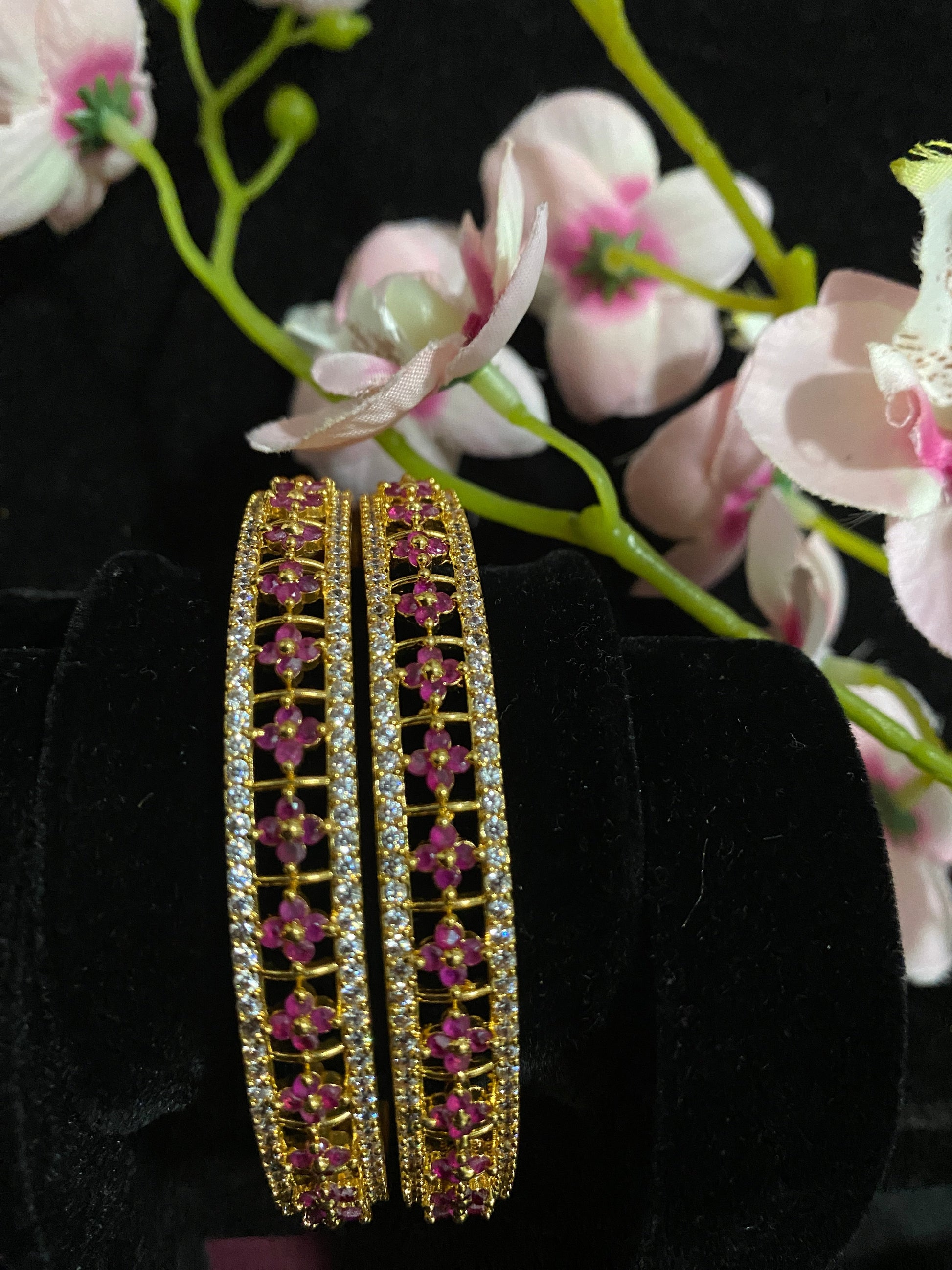 CZ Multi colored Stone Bangles @ DressingStylesCA.com