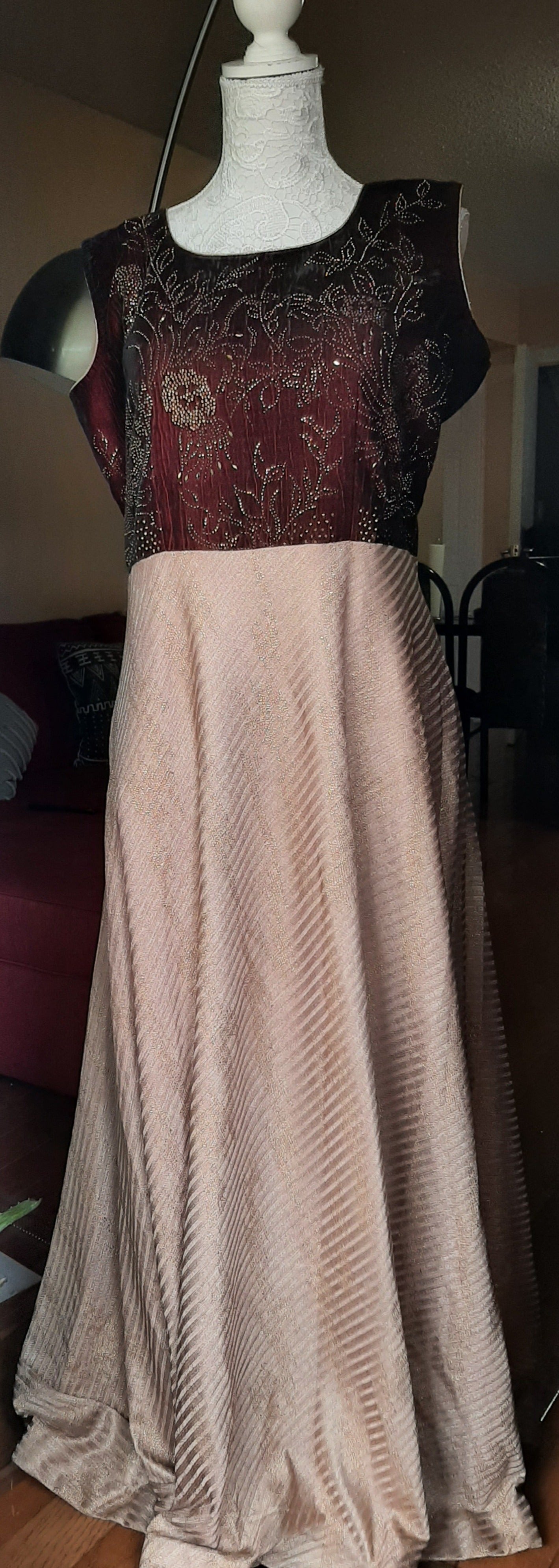 Chocolate Long Gown - 3 piece @ DressingStylesCA.com