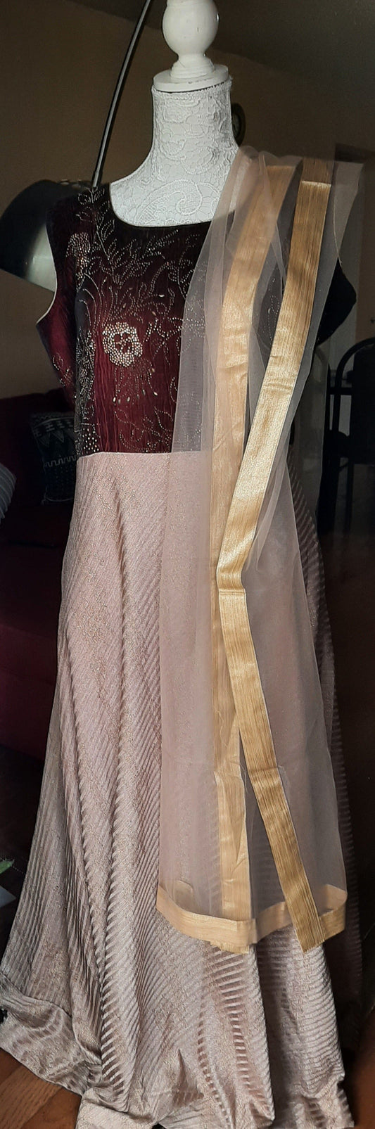Chocolate Long Gown - 3 piece @ DressingStylesCA.com