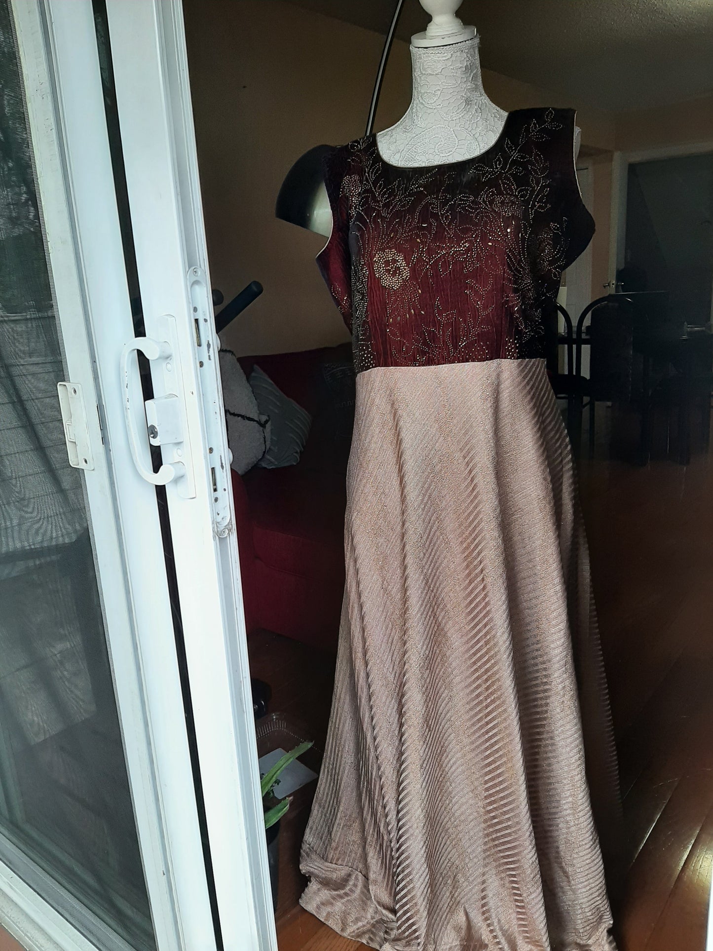 Chocolate Long Gown - 3 piece @ DressingStylesCA.com