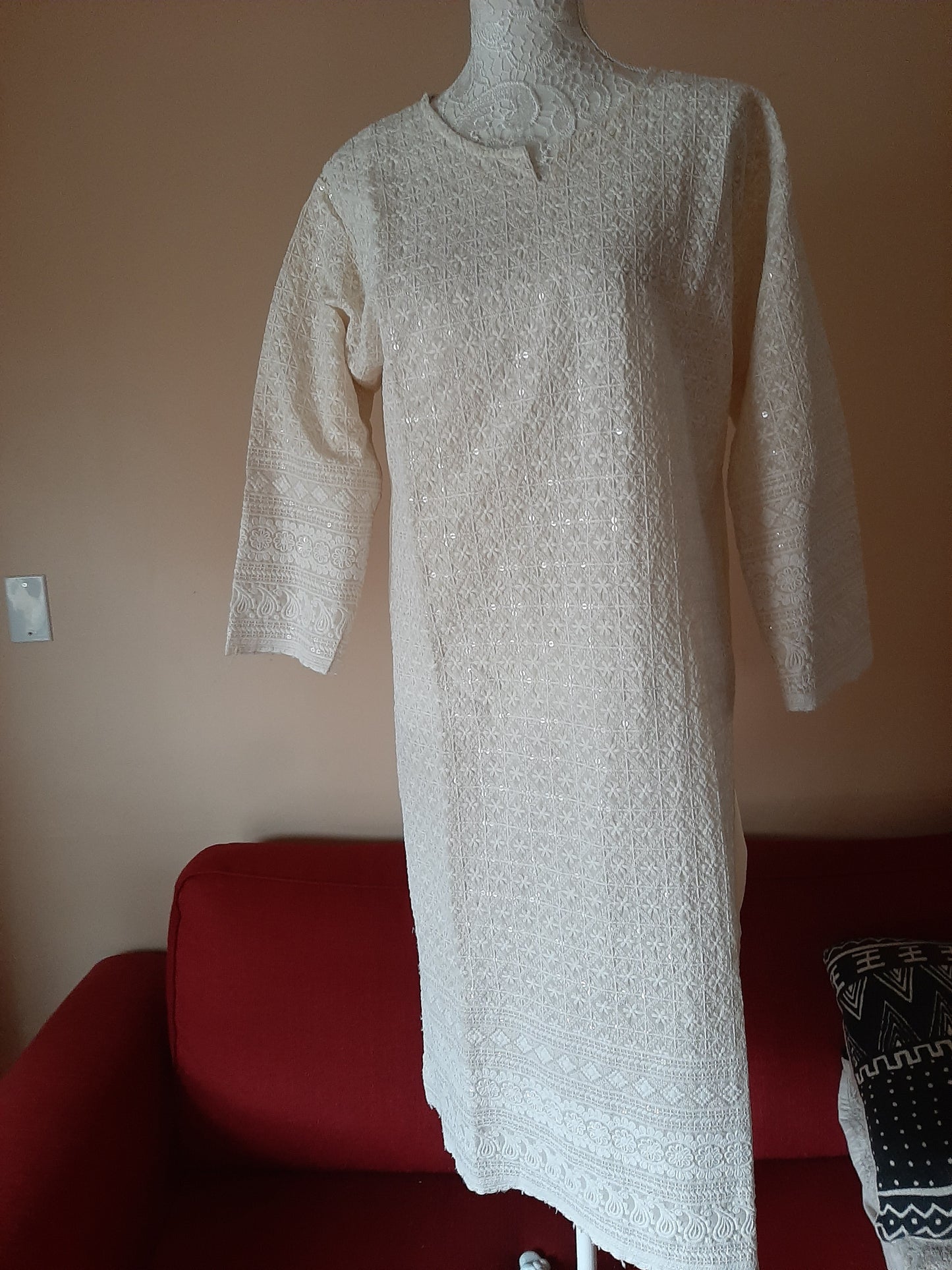 Cream Color Kurti Only @ DressingStylesCA.com