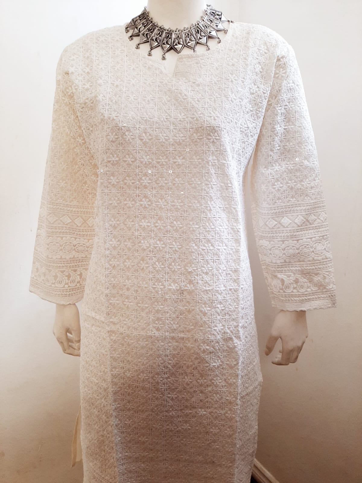 Cream Color Kurti Only @ DressingStylesCA.com