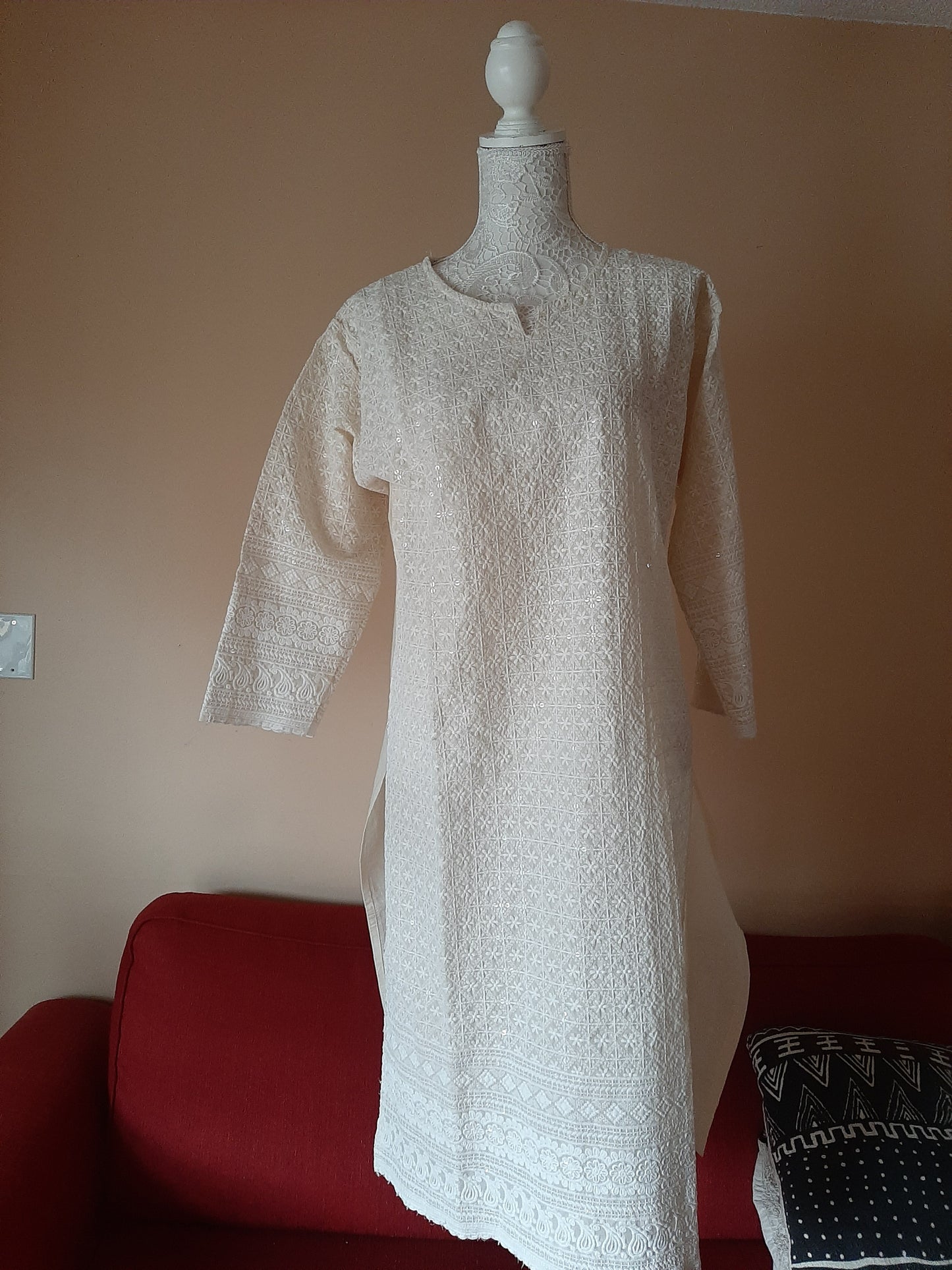 Cream Color Kurti Only @ DressingStylesCA.com