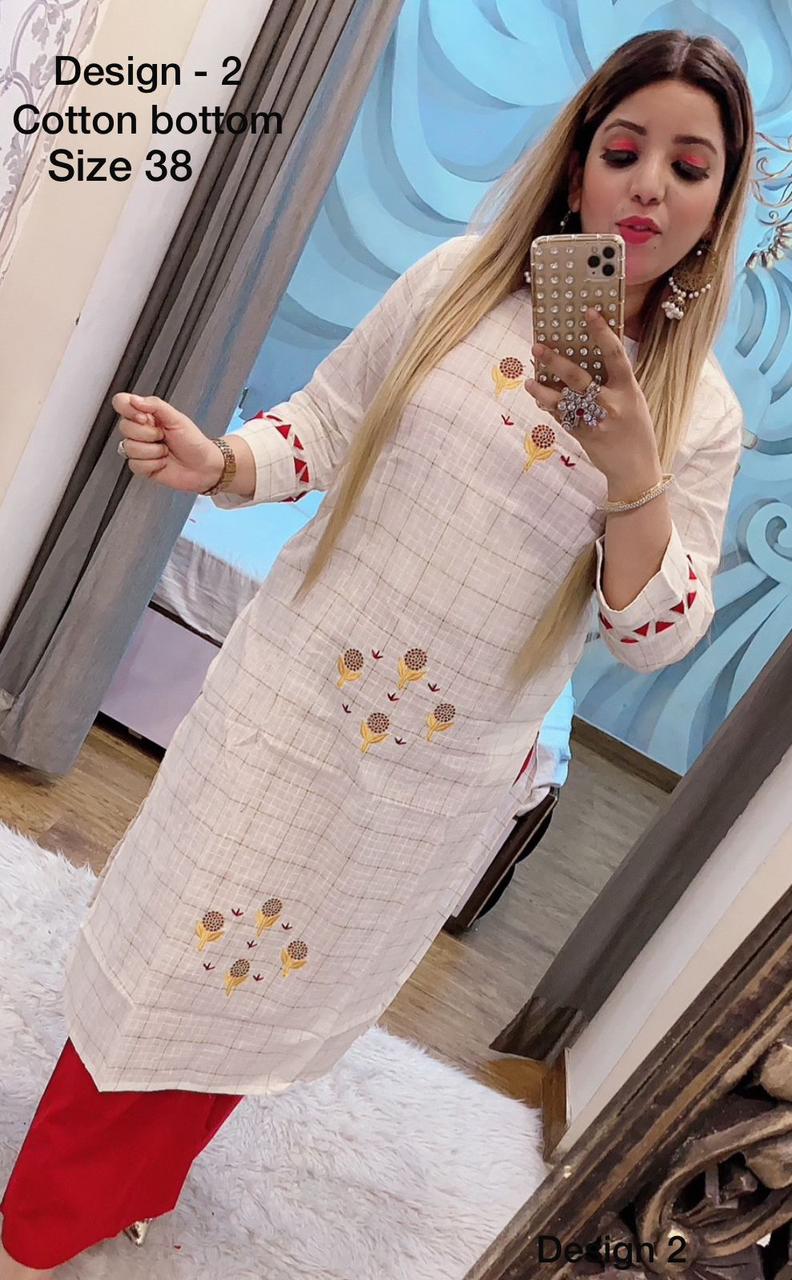 Cream Kurti @ DressingStylesCA.com