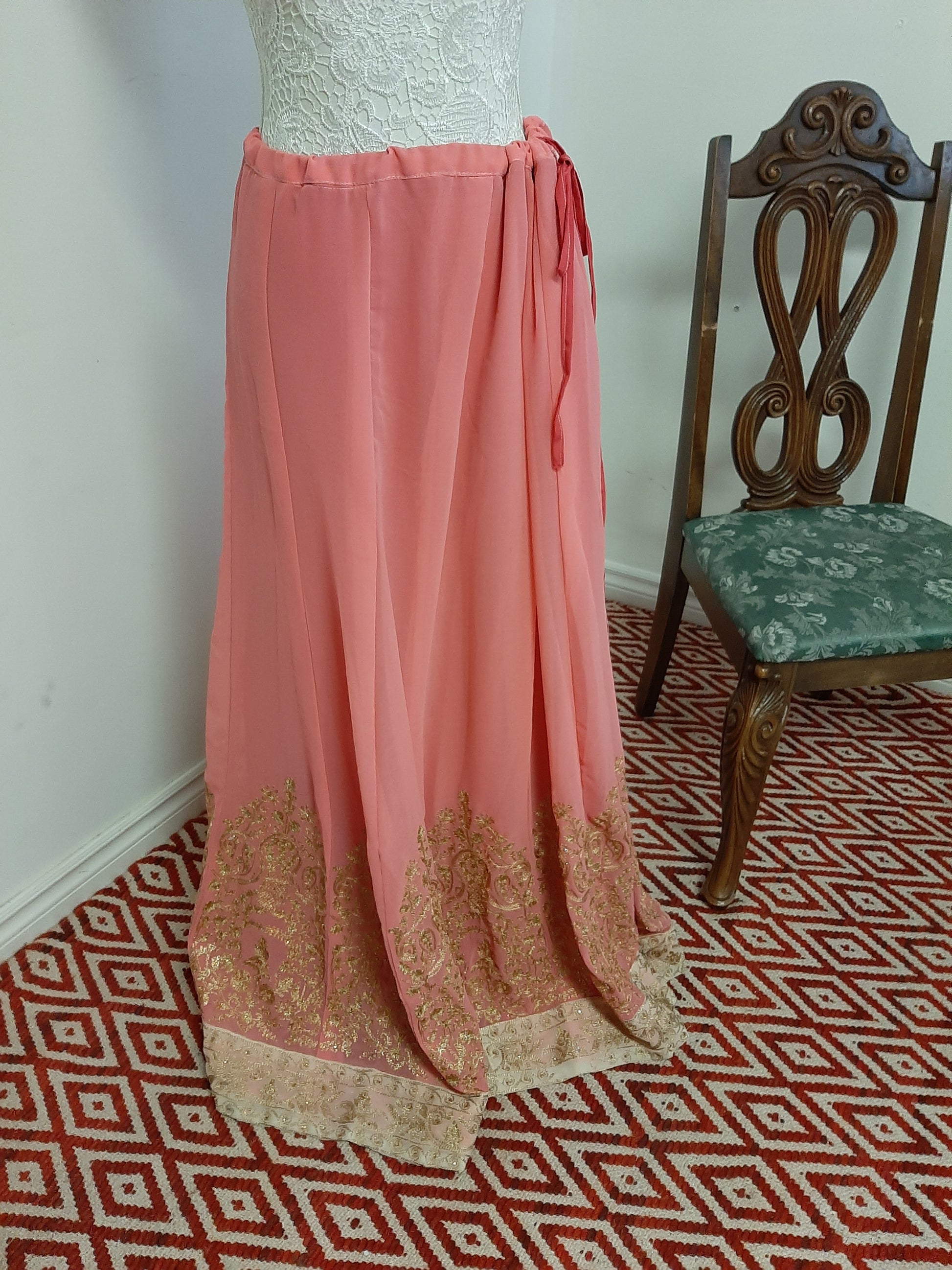 Cream Kurti & Pink Lehenga @ DressingStylesCA.com