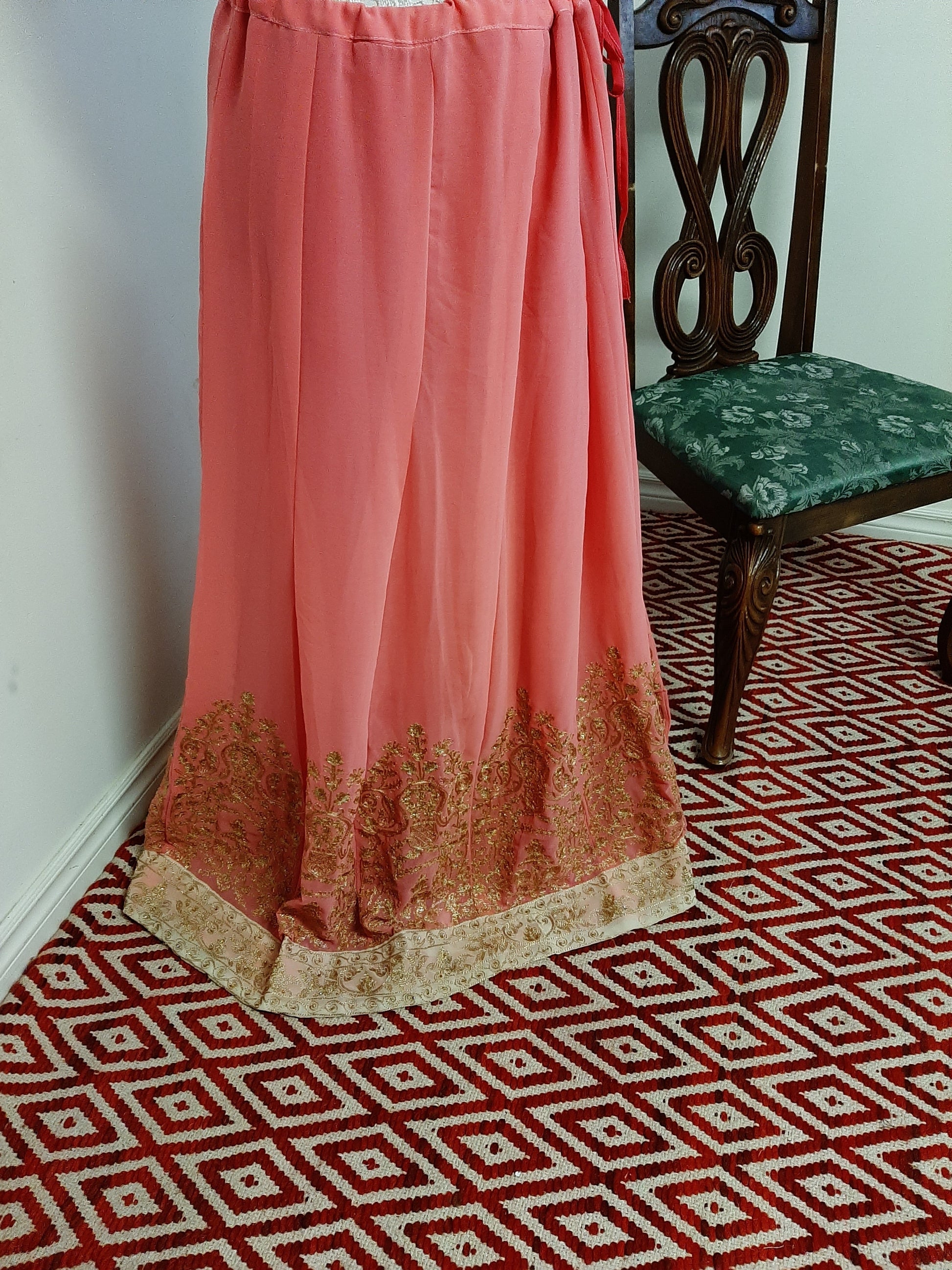 Cream Kurti & Pink Lehenga @ DressingStylesCA.com