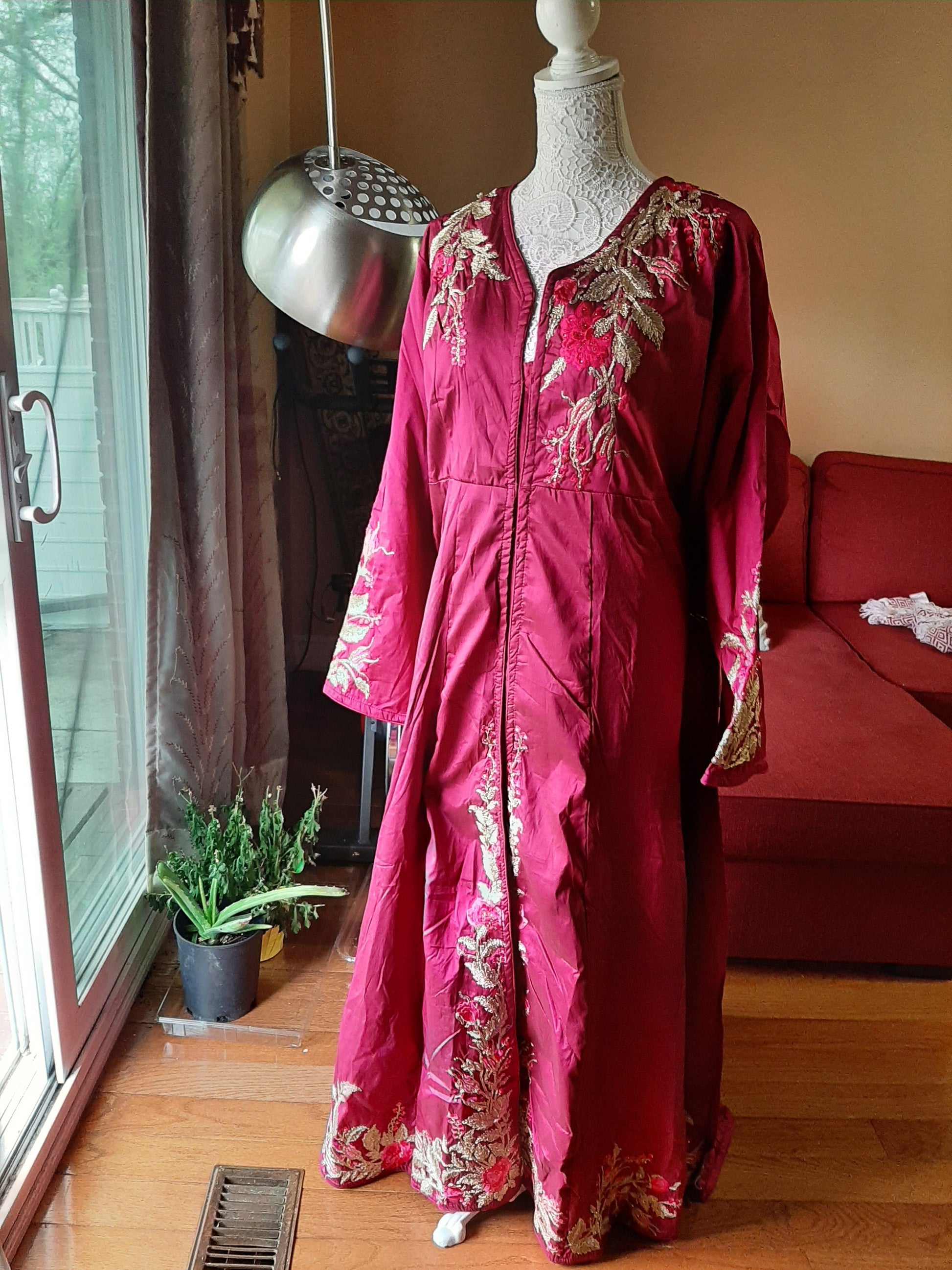 Dark Pink Designer Gown @ DressingStylesCA.com