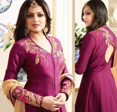 Dark Pink Designer Gown @ DressingStylesCA.com