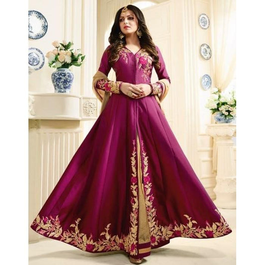 Dark Pink Designer Gown @ DressingStylesCA.com
