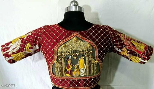 Designer Blouse Maroon @ DressingStylesCA.com