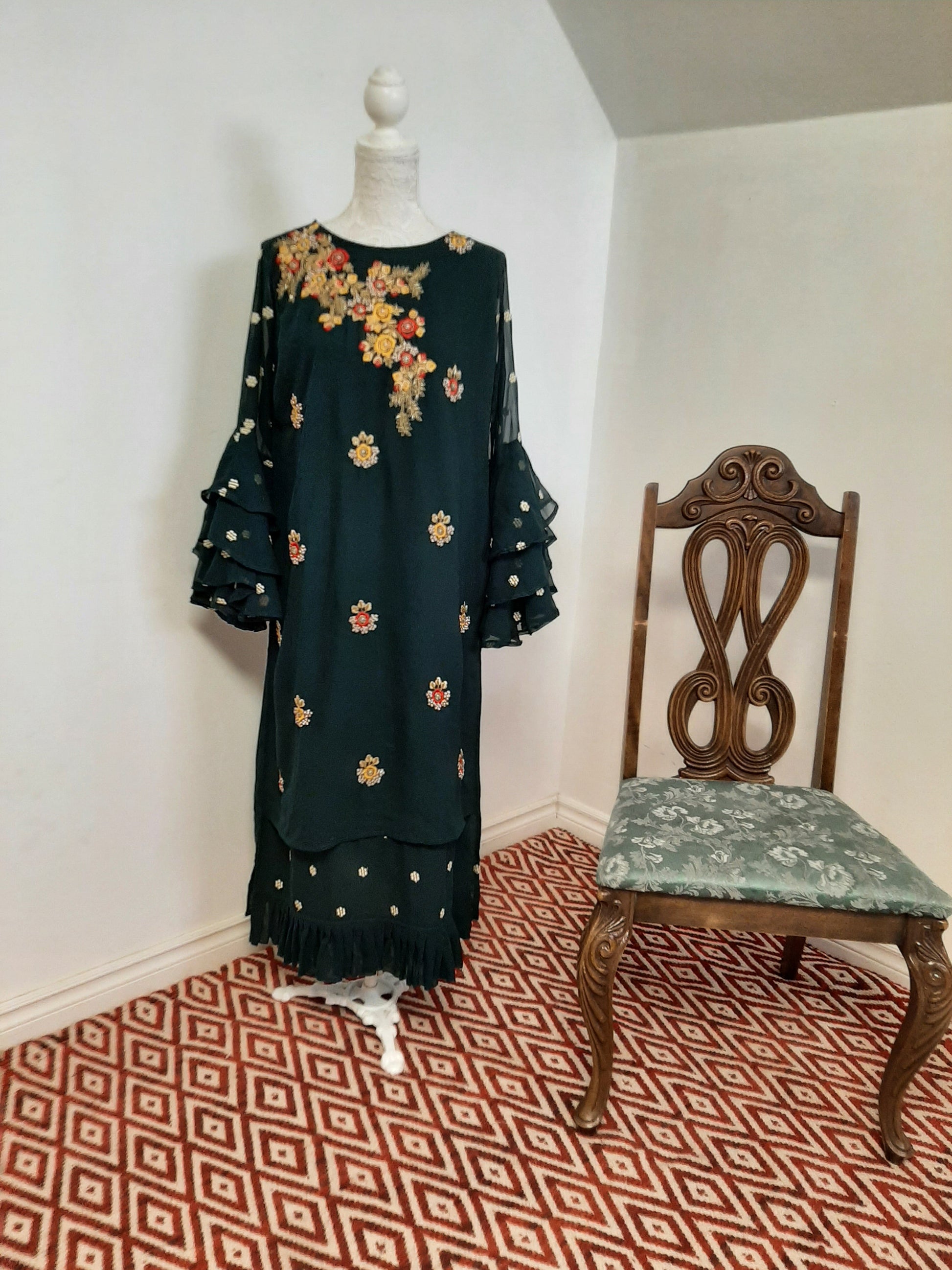 Designer Georgette Kurti- Green @ DressingStylesCA.com