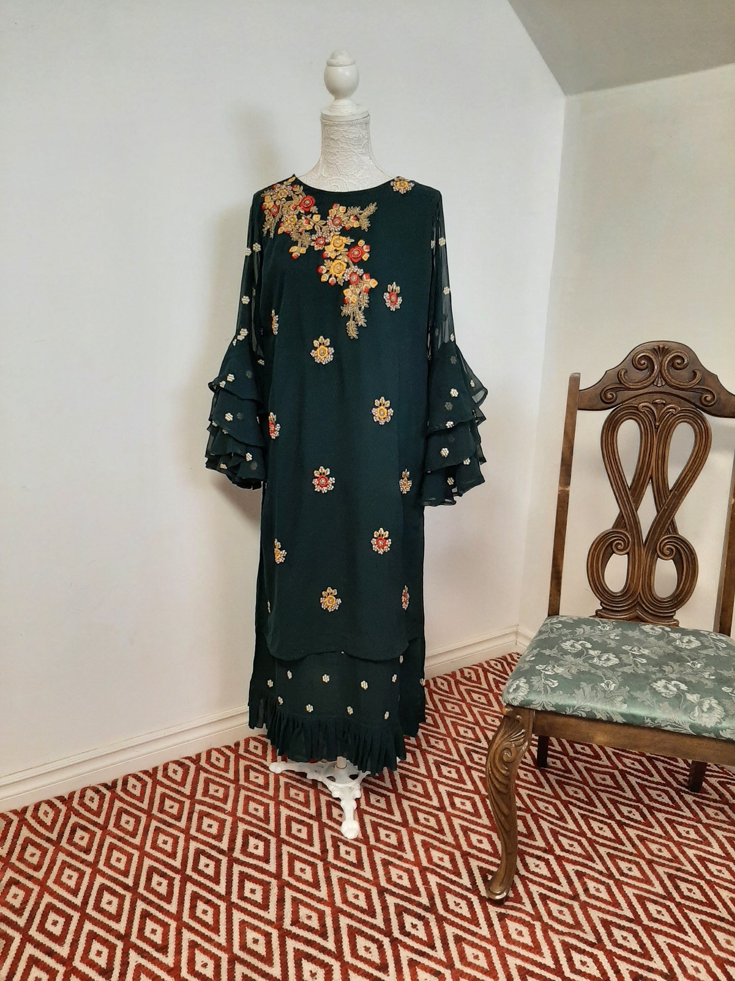 Designer Georgette Kurti- Green @ DressingStylesCA.com