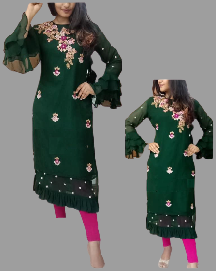 Designer Georgette Kurti- Green @ DressingStylesCA.com