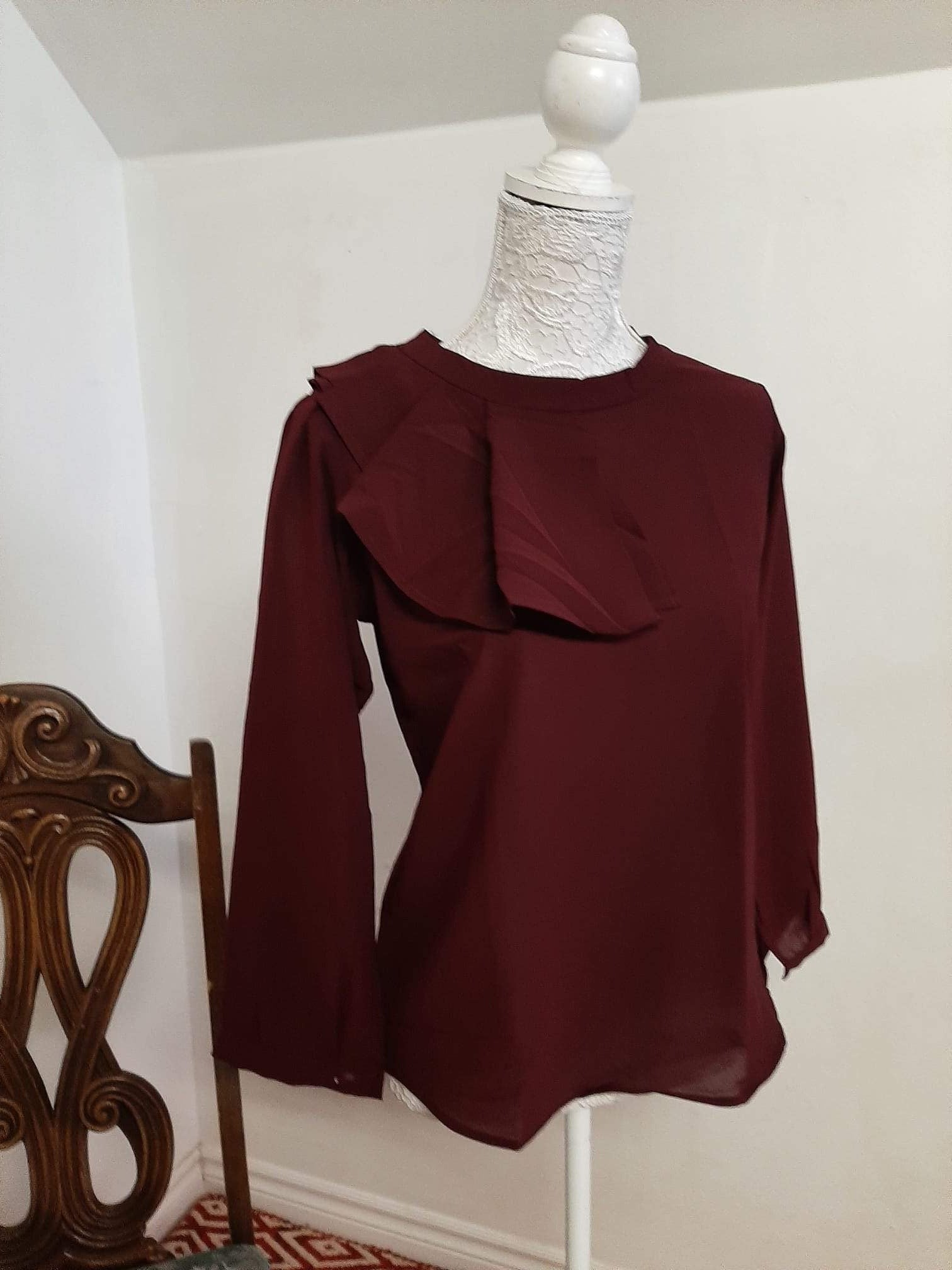 Short Top- Maroon @ DressingStylesCA.com