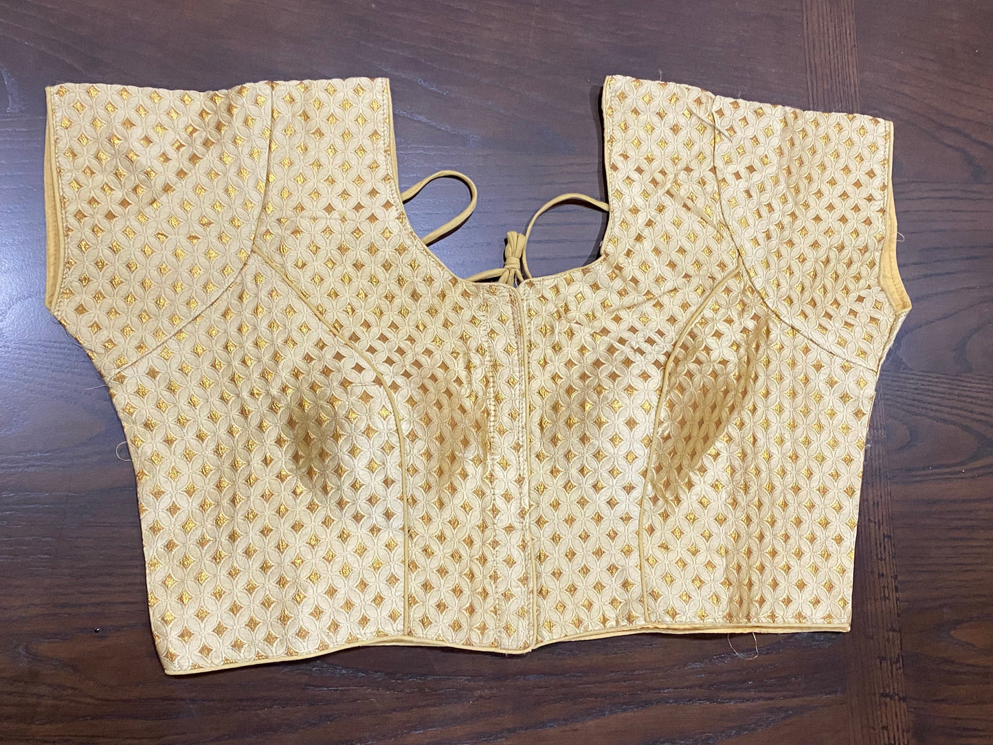 Gold / Beige Brocade Blouse @ DressingStylesCA.com
