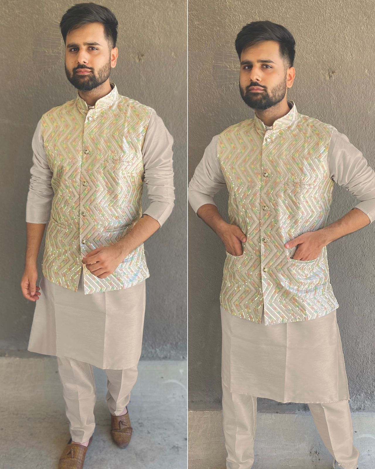 Golden color Koti style Kurta set @ DressingStylesCA.com