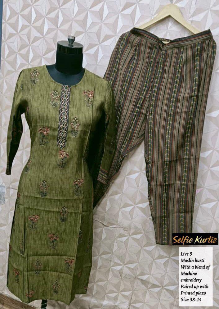 Green Casaul Kurti @ DressingStylesCA.com