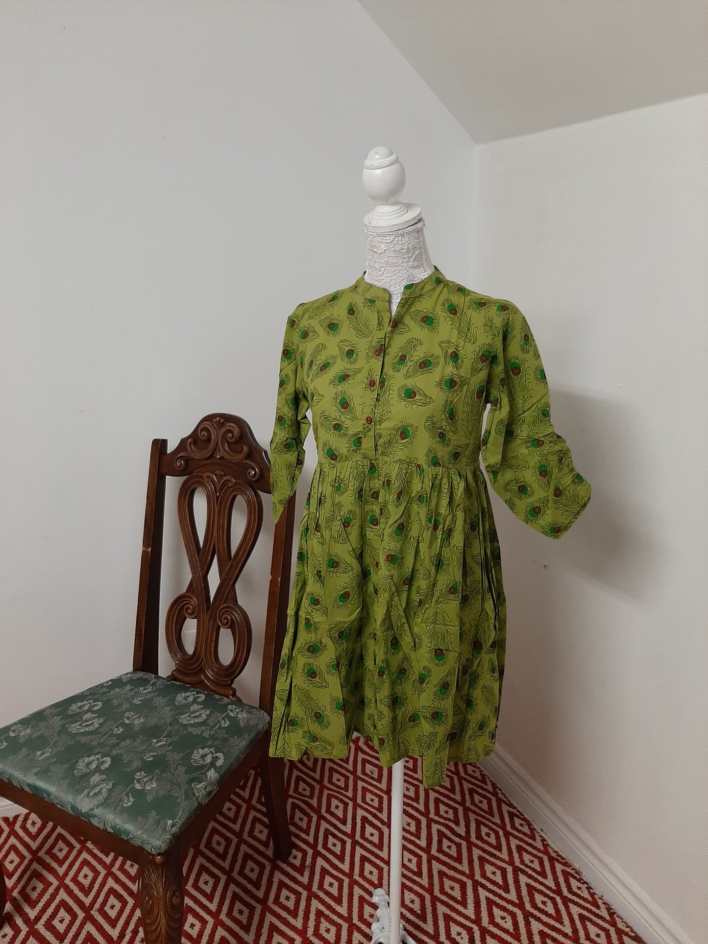 Short Top - Light Green Cotton @ DressingStylesCA.com