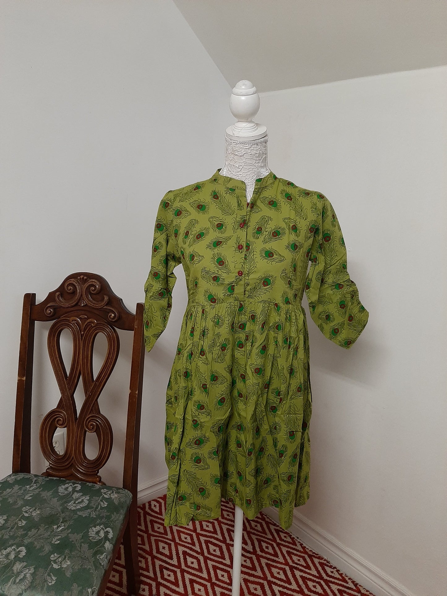 Short Top - Light Green Cotton @ DressingStylesCA.com
