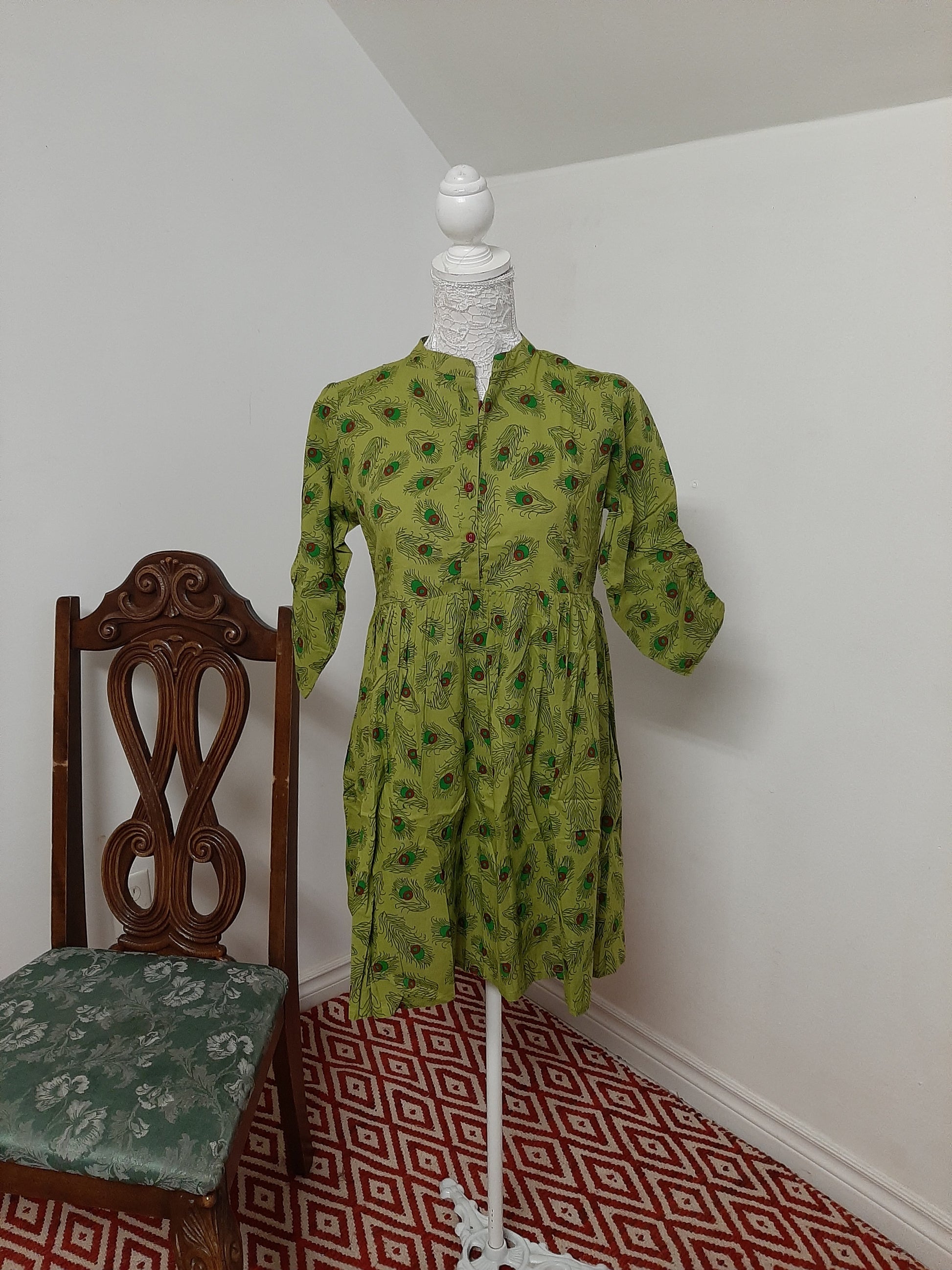 Short Top - Light Green Cotton @ DressingStylesCA.com