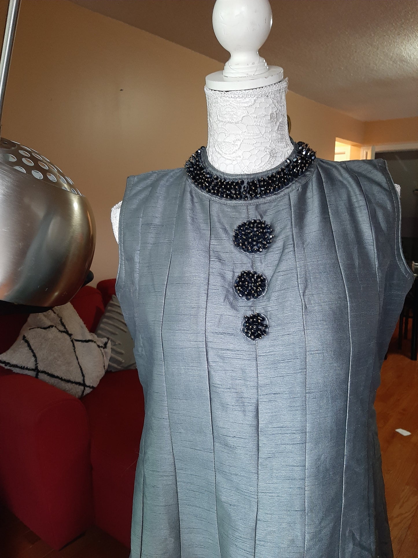 Grey Long Gown @ DressingStylesCA.com