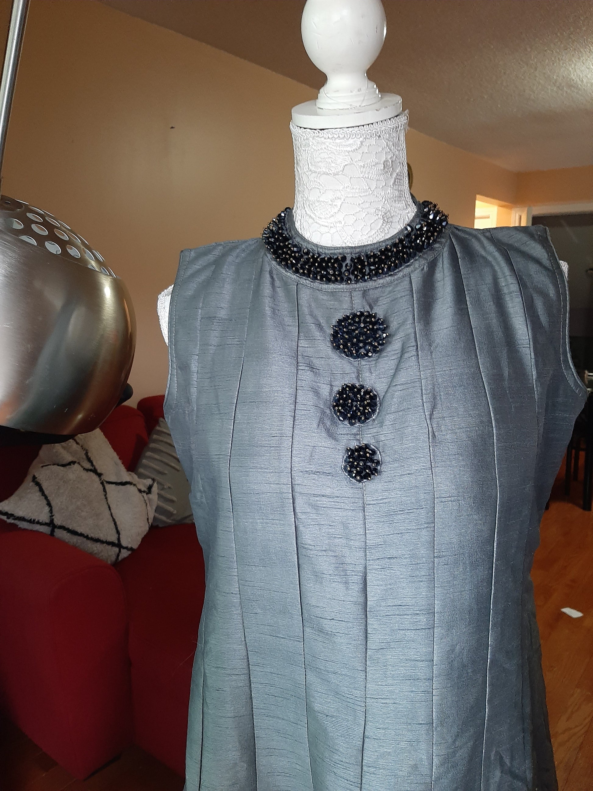 Grey Long Gown @ DressingStylesCA.com