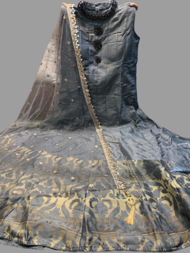 Grey Long Gown @ DressingStylesCA.com